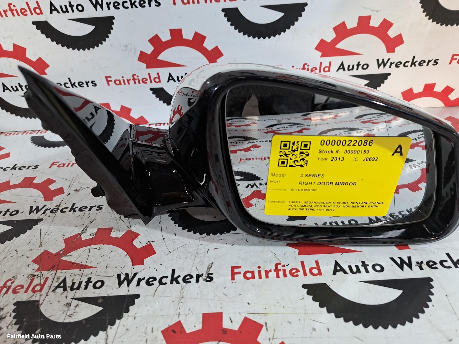 2011-2019 Bmw 3 Series Right Door Mirror