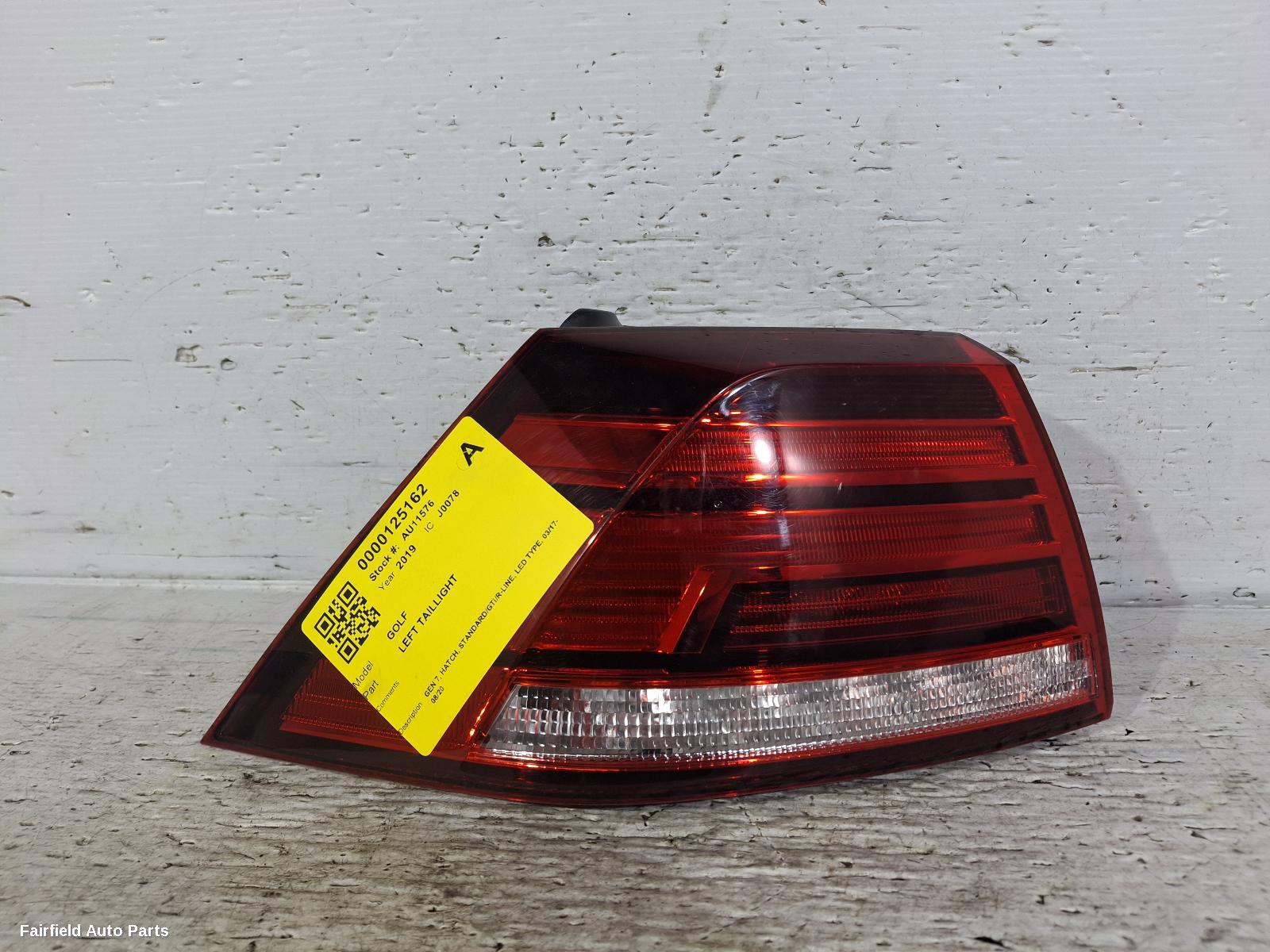 2017-2020 Volkswagen Golf Left Taillight