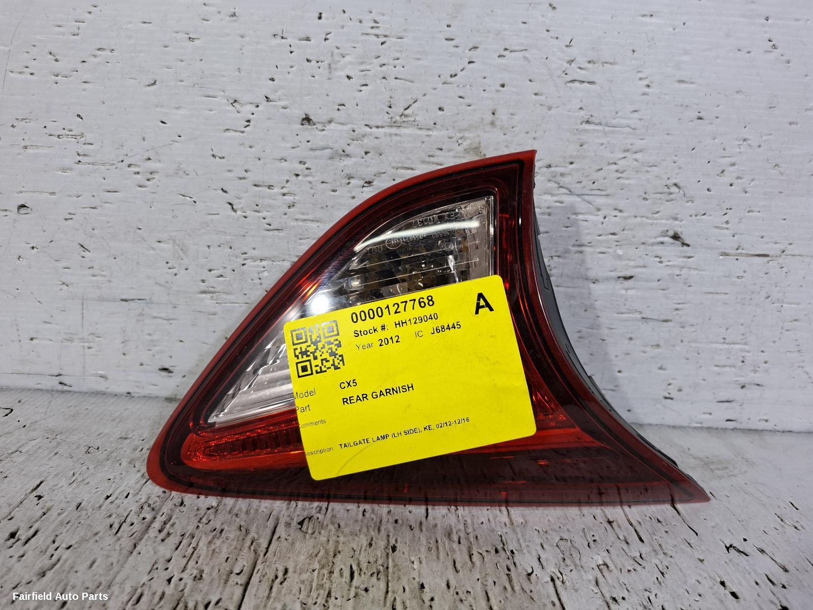 2012-2016 Mazda Cx5 Rear Garnish