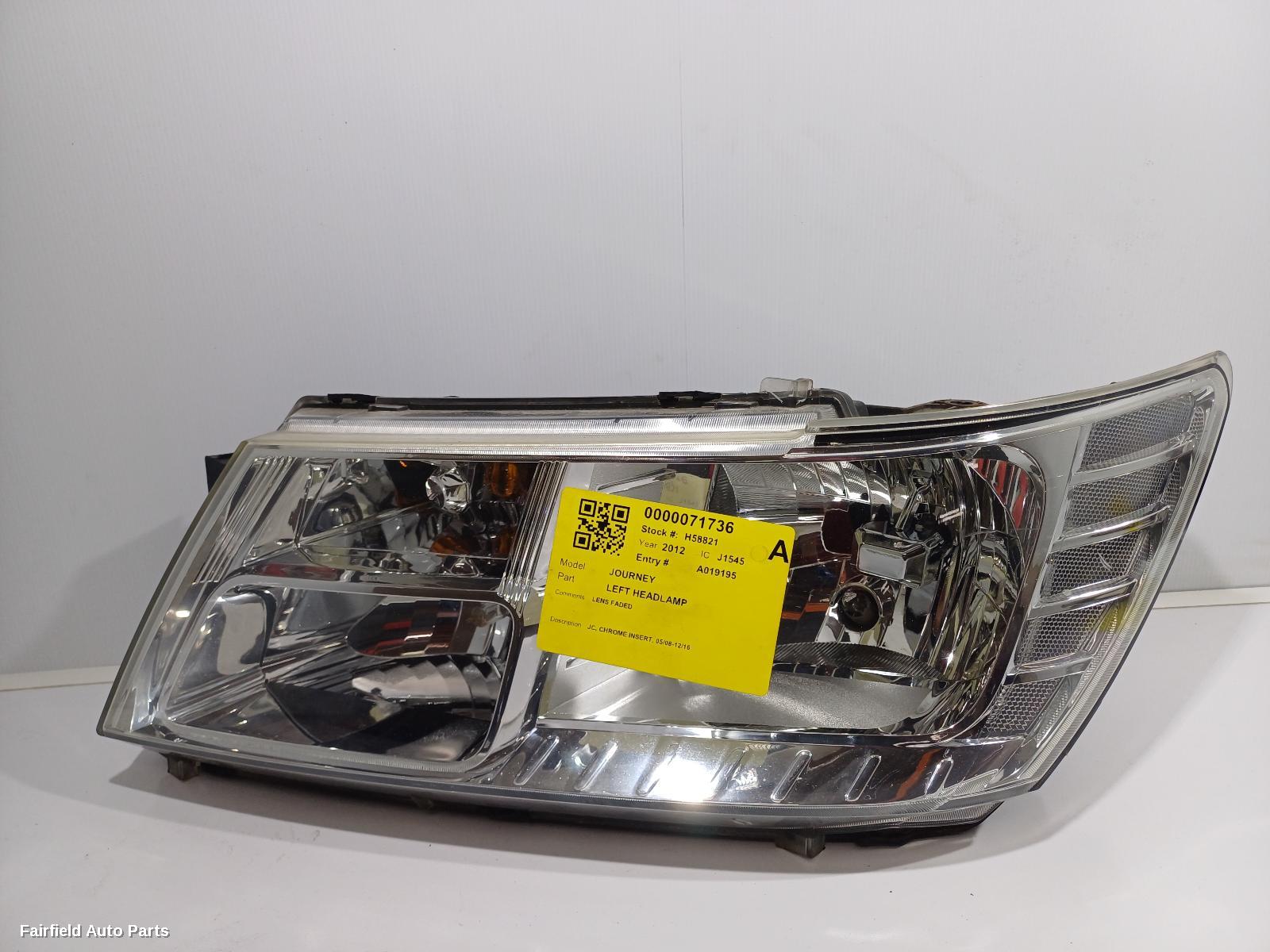 2008-2016 Dodge Journey Left Headlamp