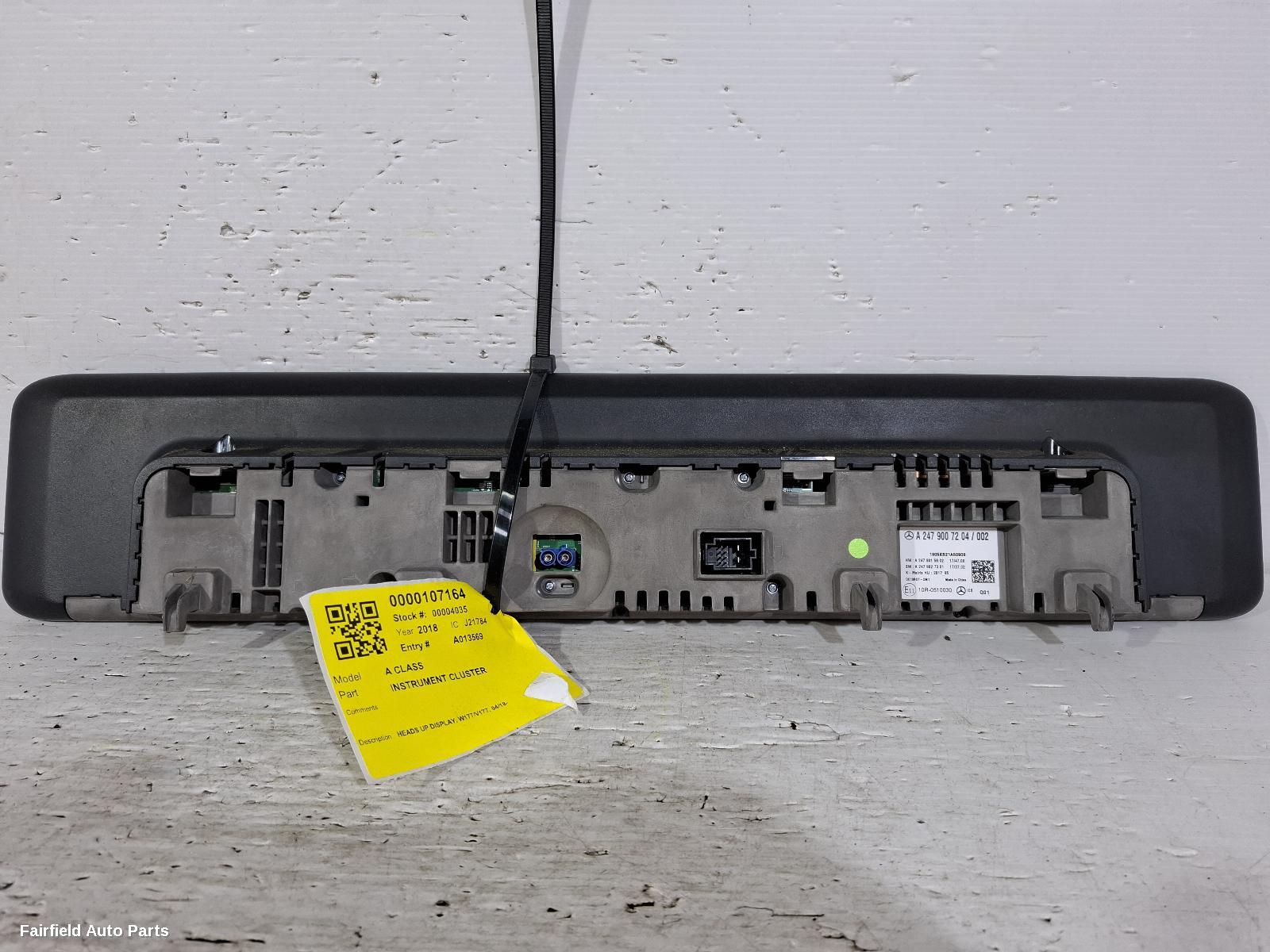 2018-2025 Mercedes A Class Instrument Cluster