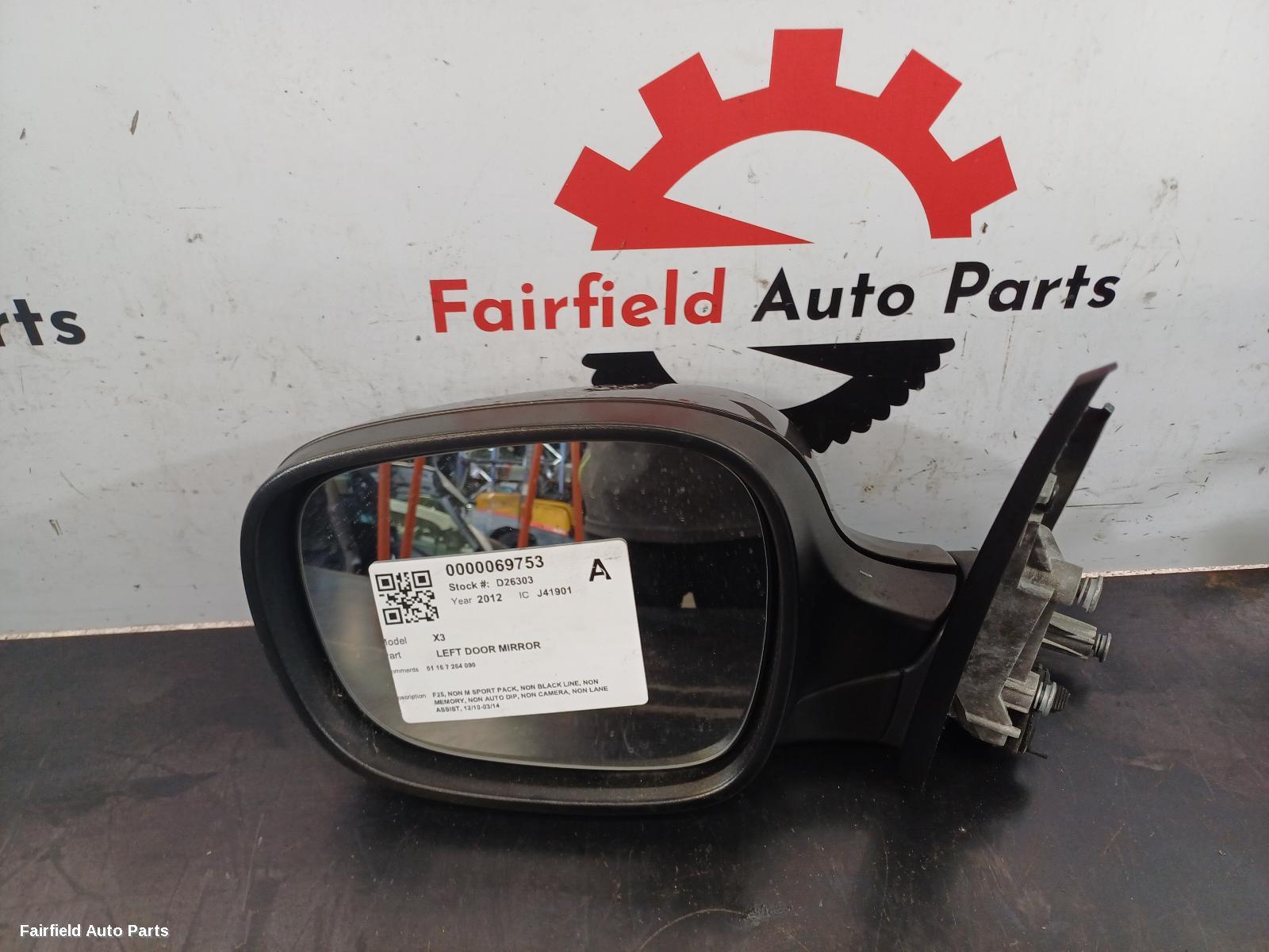 2010-2014 Bmw X3 Left Door Mirror