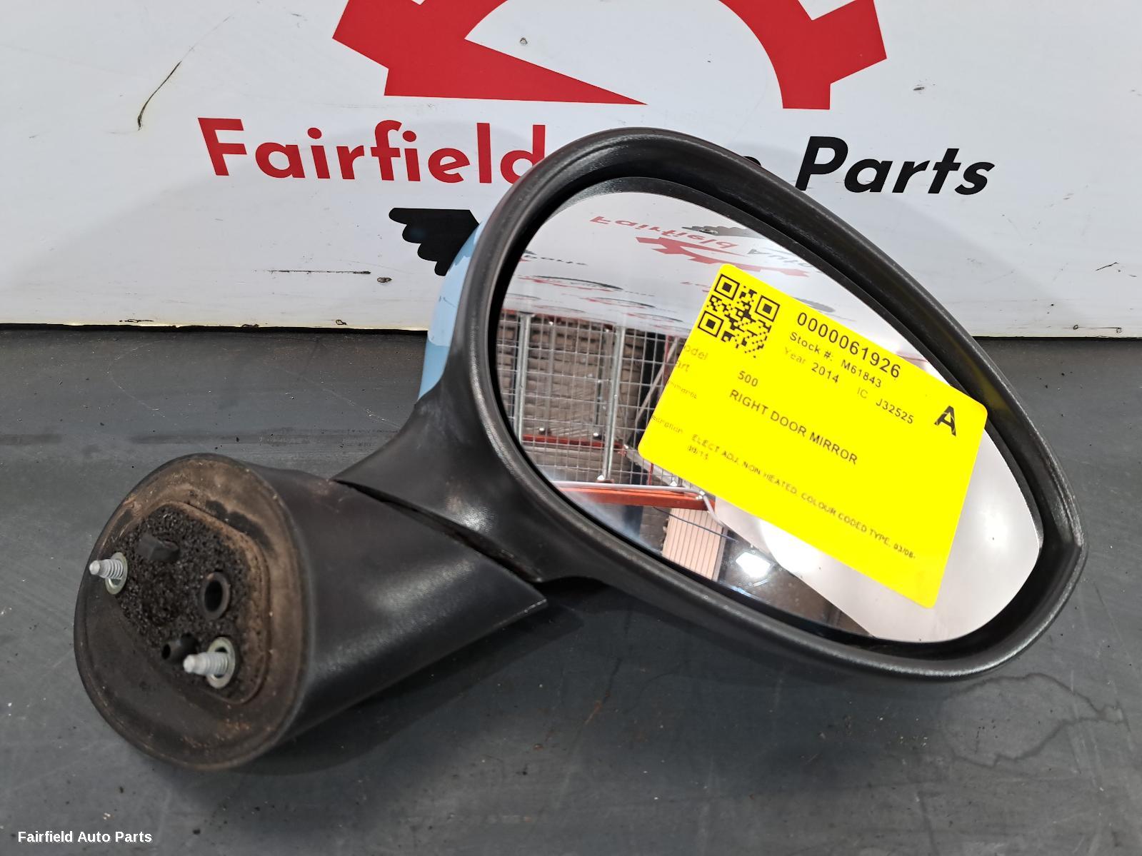 2008-2015 Fiat 500 Right Door Mirror