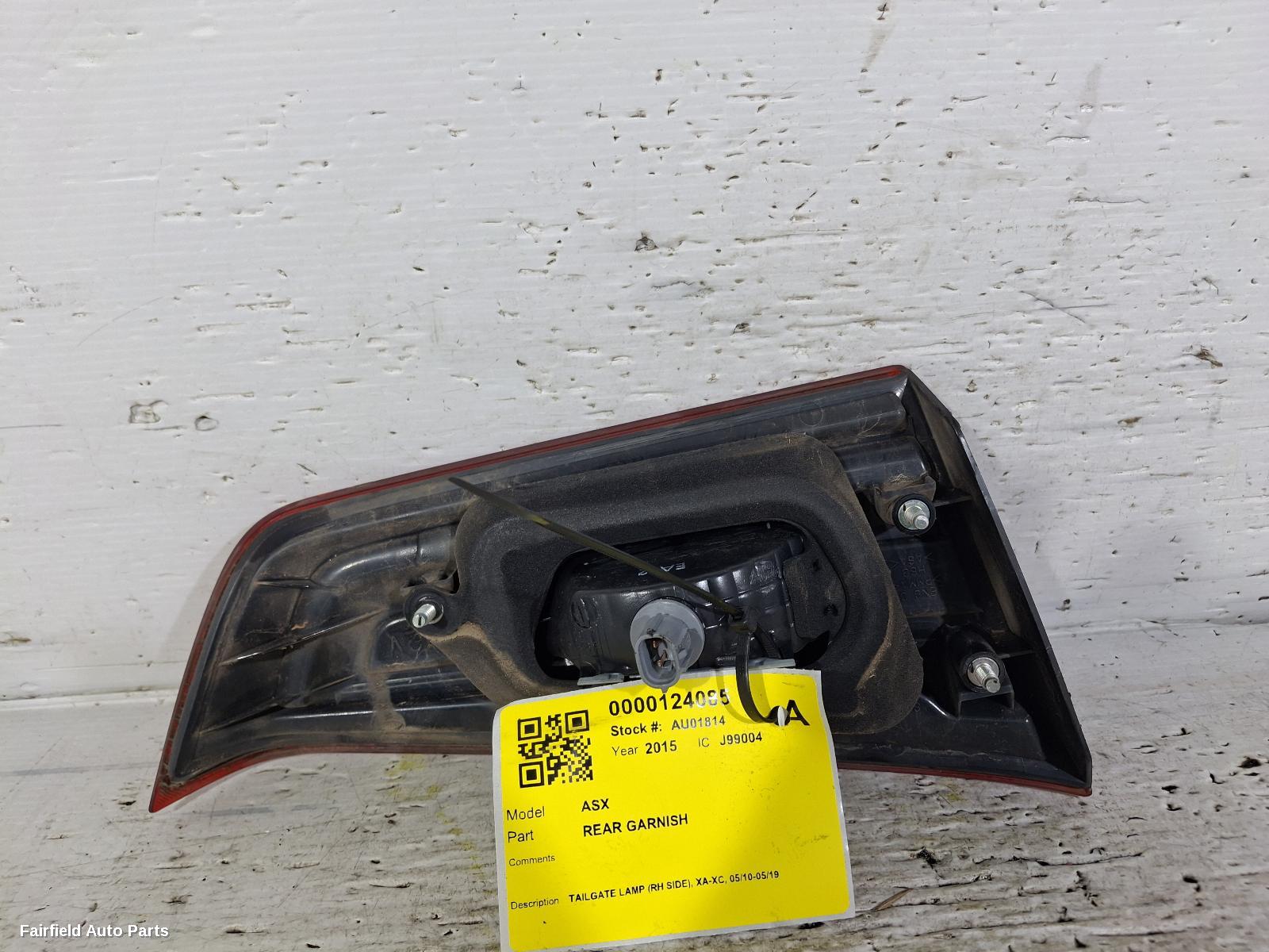 2010-2019 Mitsubishi Asx Rear Garnish