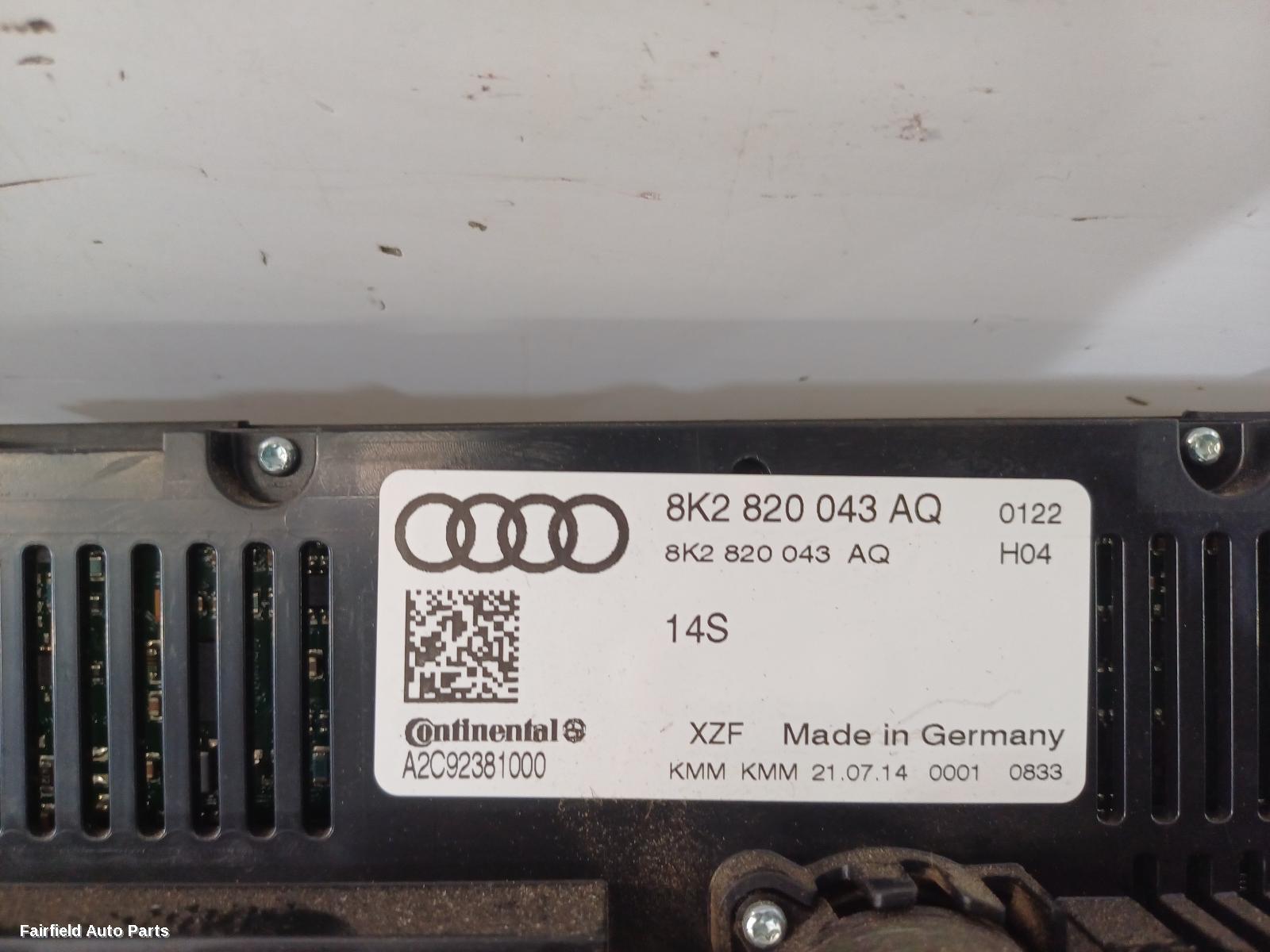 2011-2016 Audi A5 Heater Ac Controls