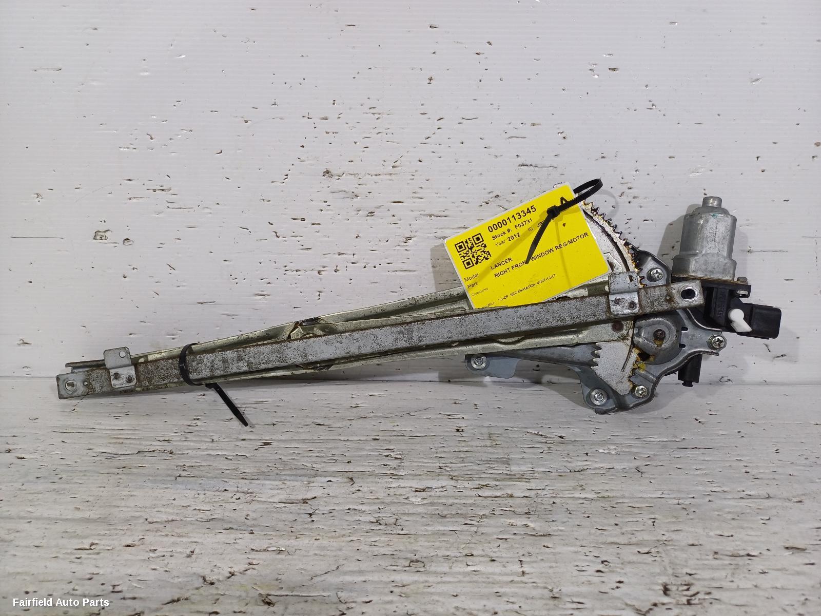2007-2017 Mitsubishi Lancer Right Front Window Reg Motor