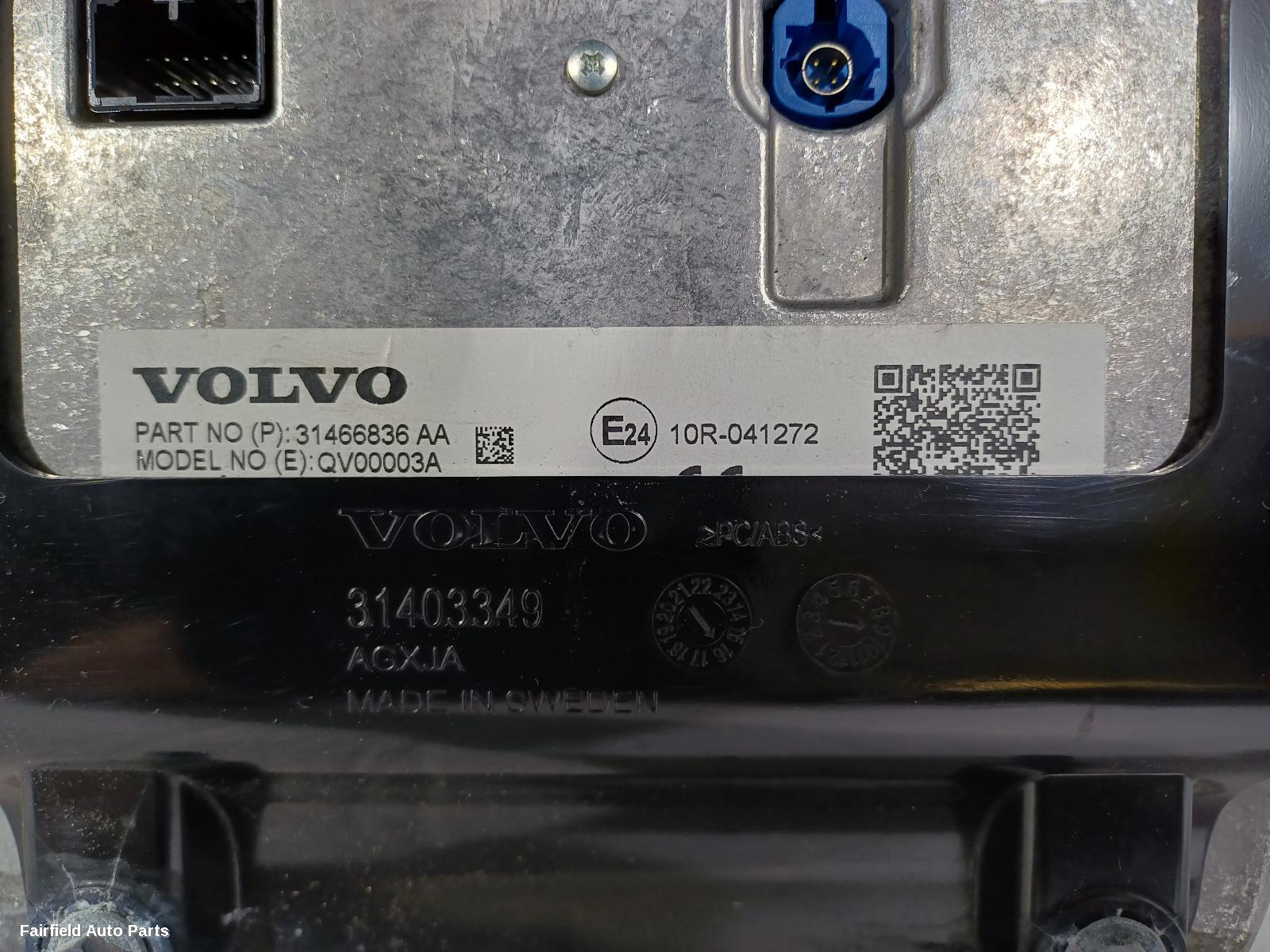 2015-2026 Volvo Xc90 Radio Cd Dvd Sat Tv