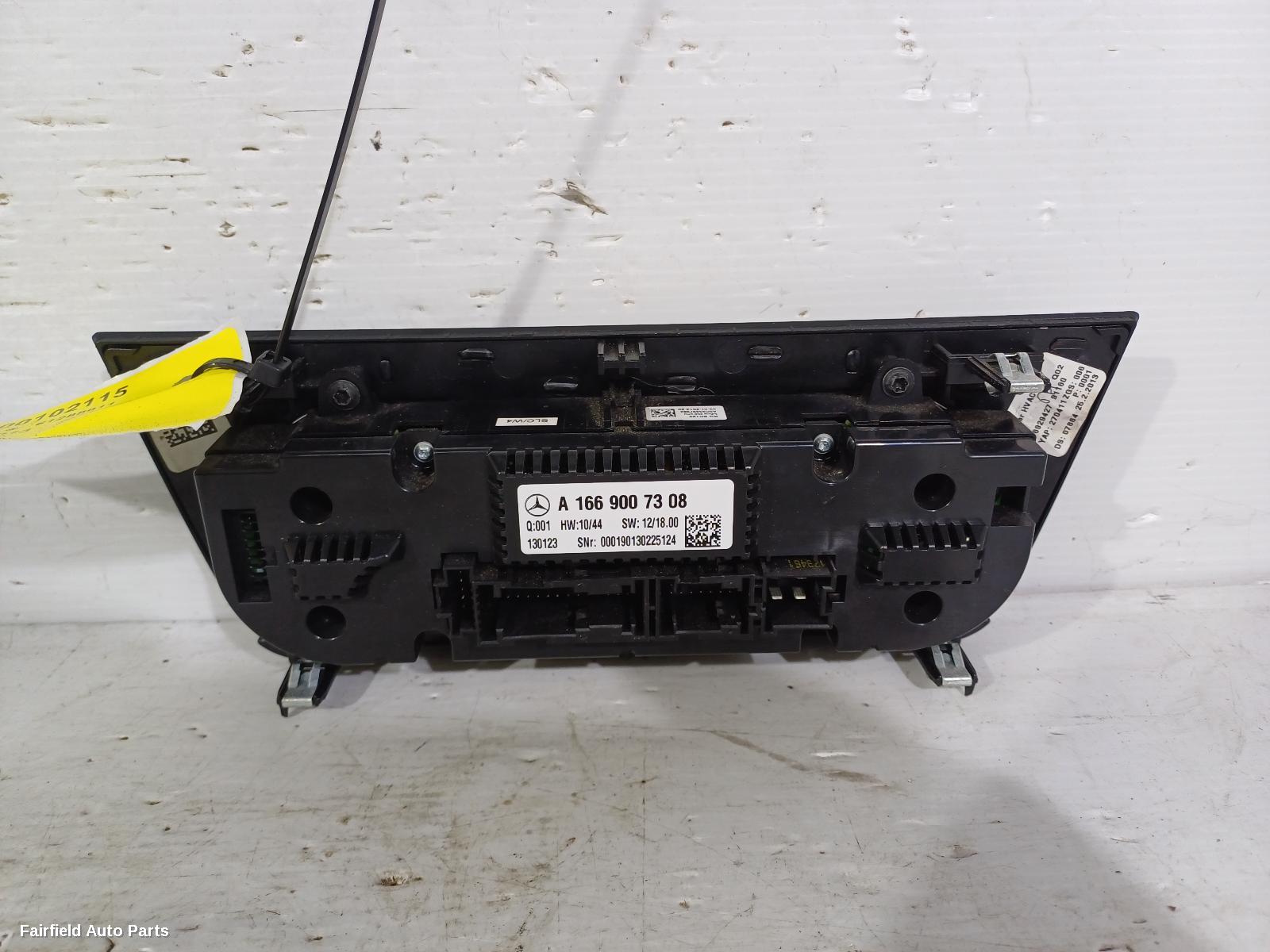 2012-2015 Mercedes Gl Class Heater Ac Controls