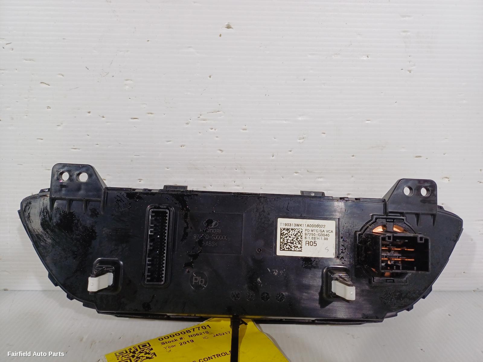 2017-2025 Hyundai I30 Heater Ac Controls