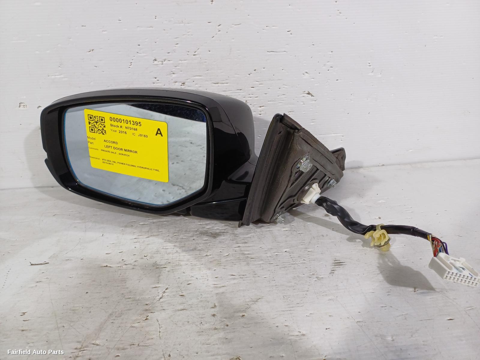 2016-2019 Honda Accord Left Door Mirror