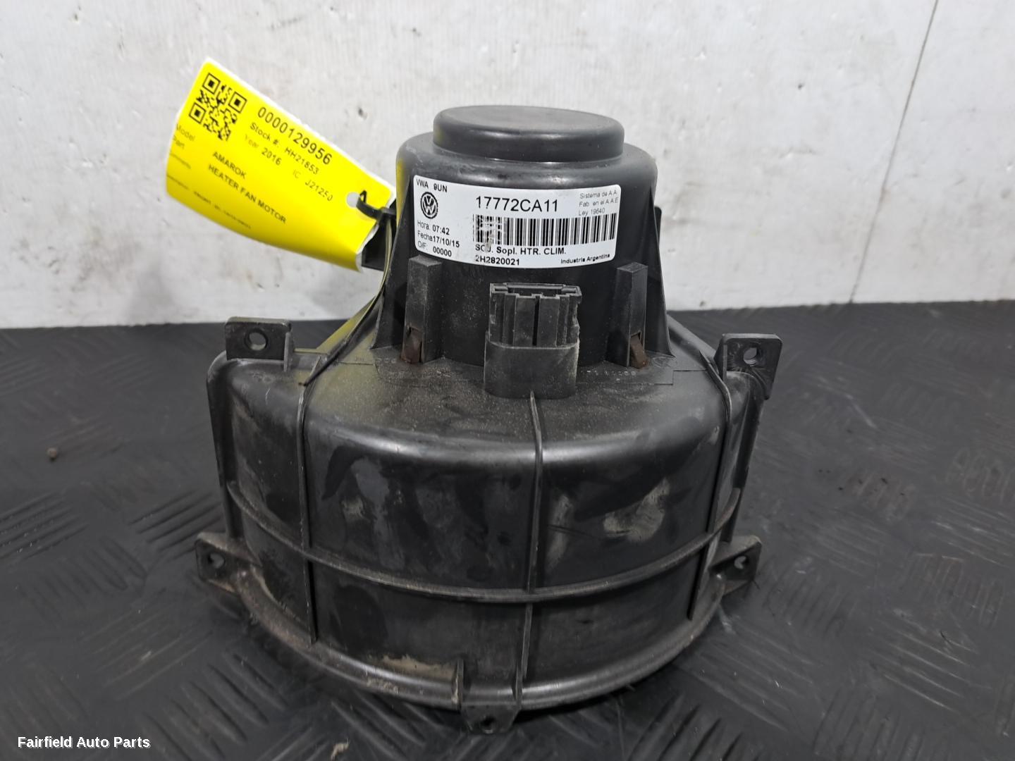 2010-2022 Volkswagen Amarok Heater Fan Motor