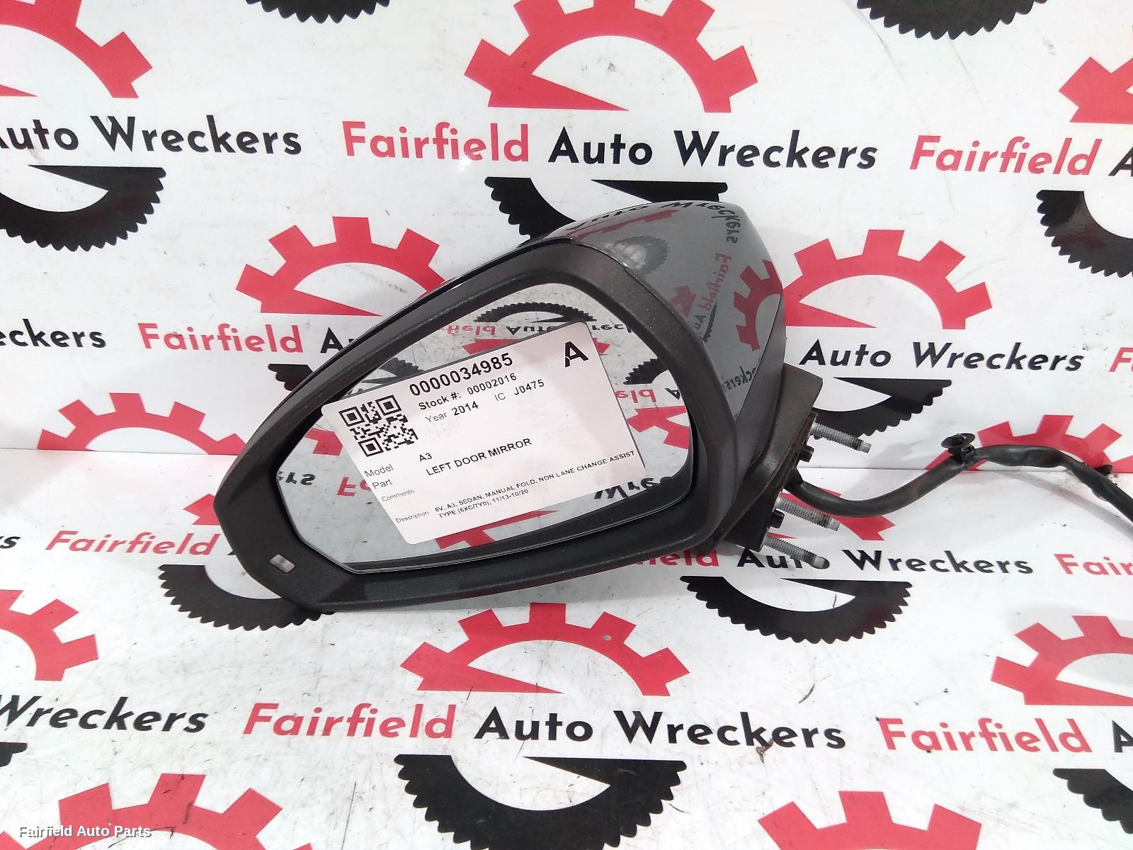 2013-2020 Audi A3 Left Door Mirror