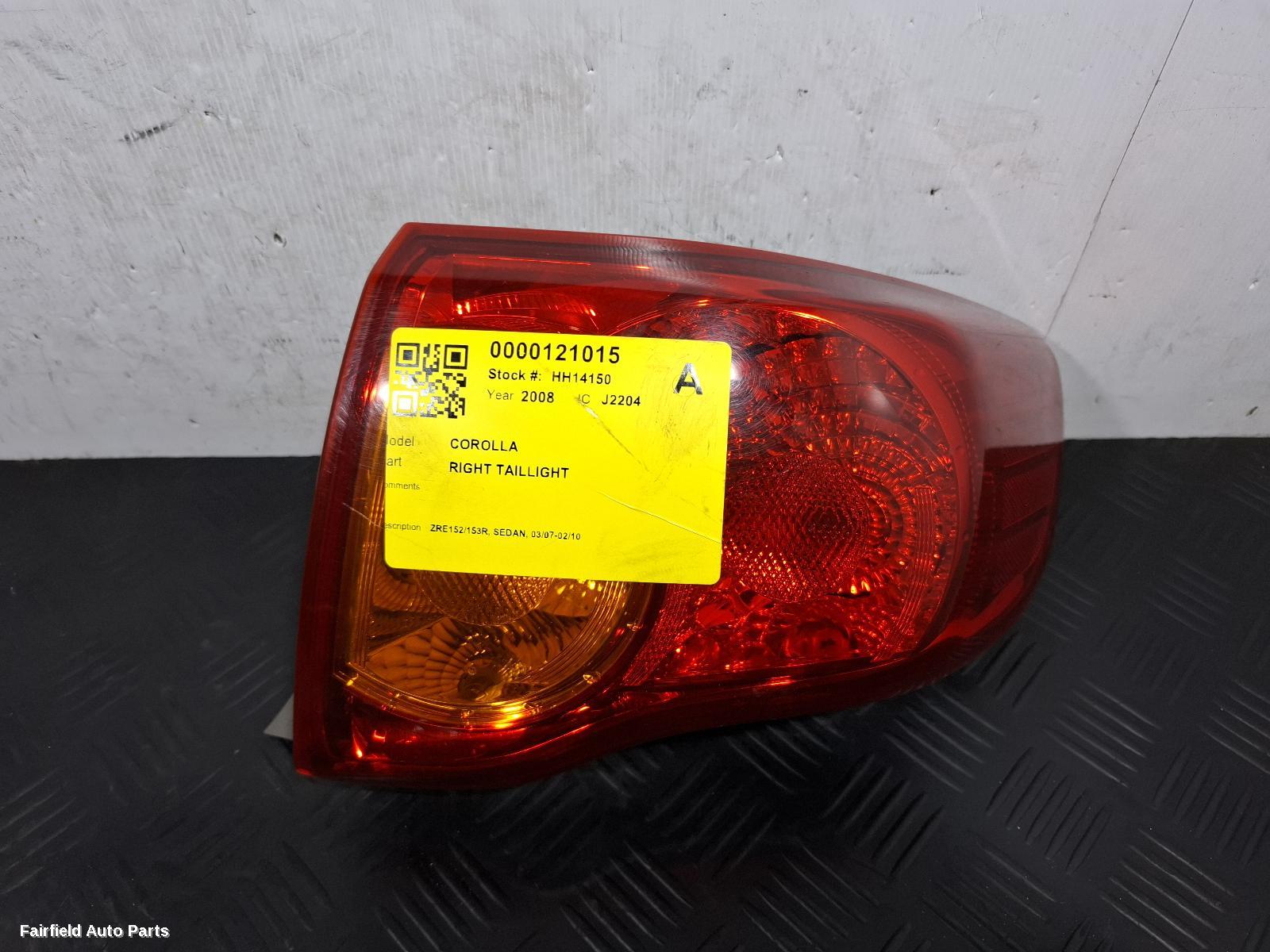 2007-2010 Toyota Corolla Right Taillight