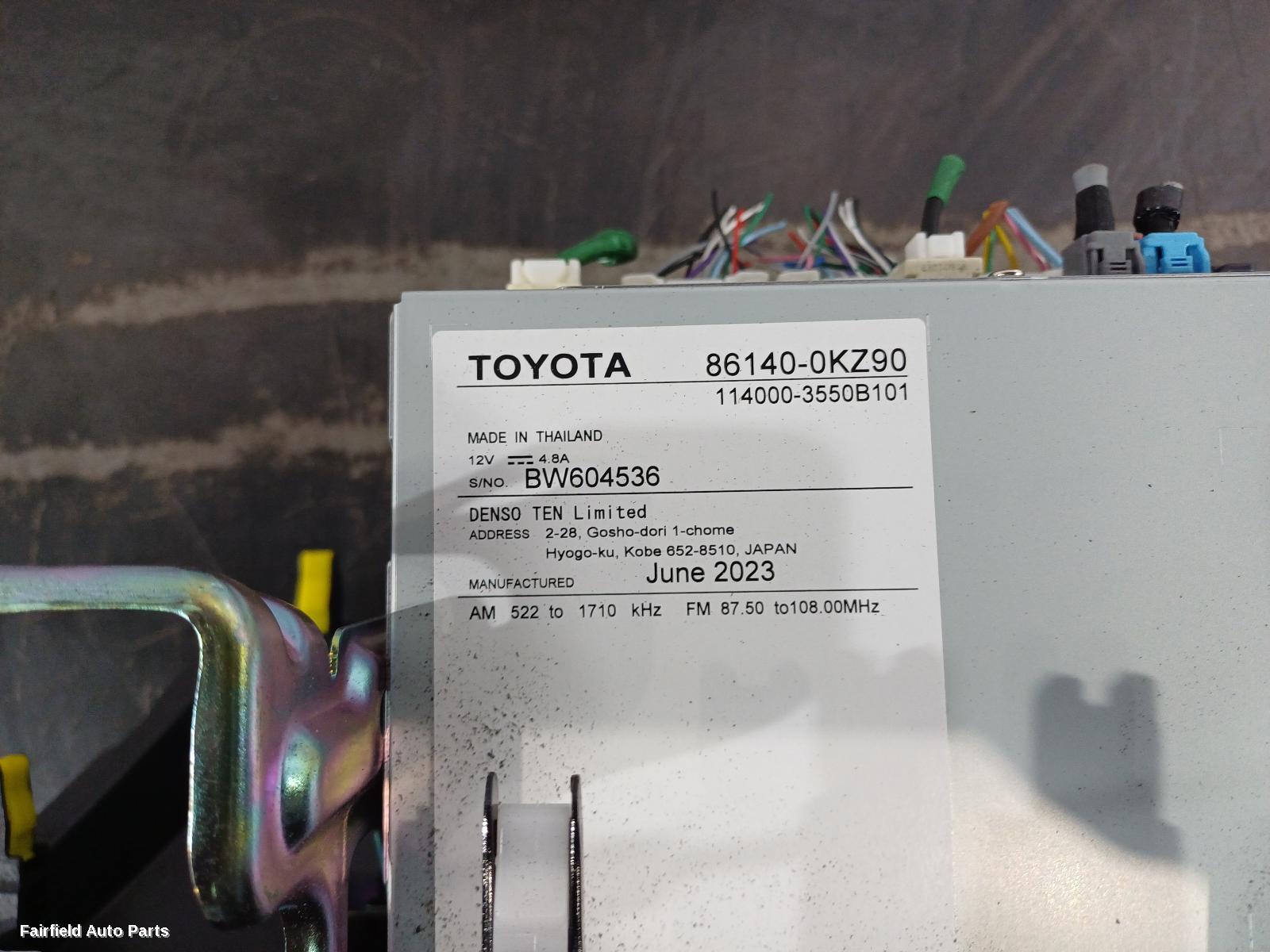 2020-2025 Toyota Hilux Radio Cd Dvd Sat Tv
