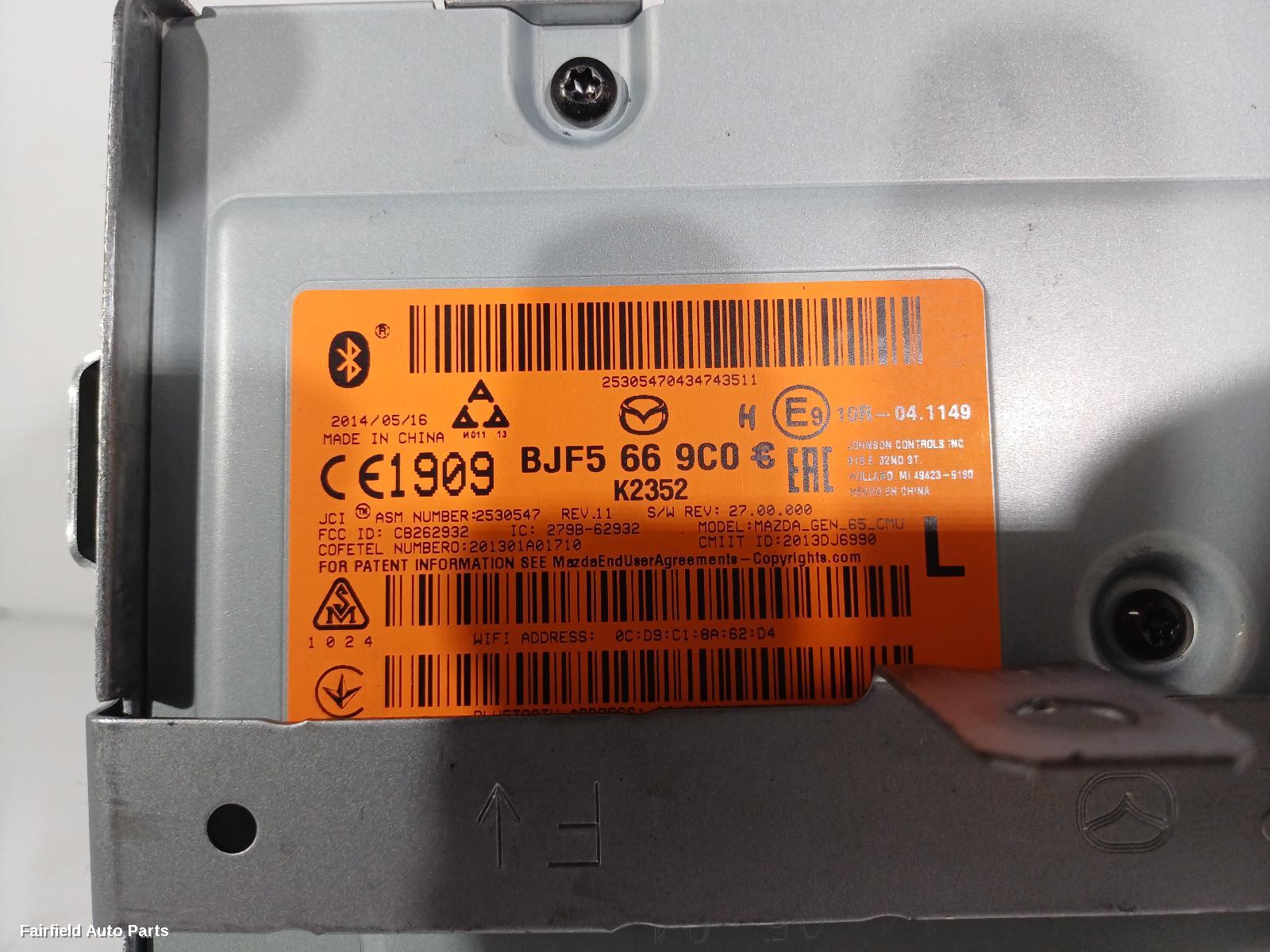 2013-2016 Mazda 3 Radio Cd Dvd Sat Tv