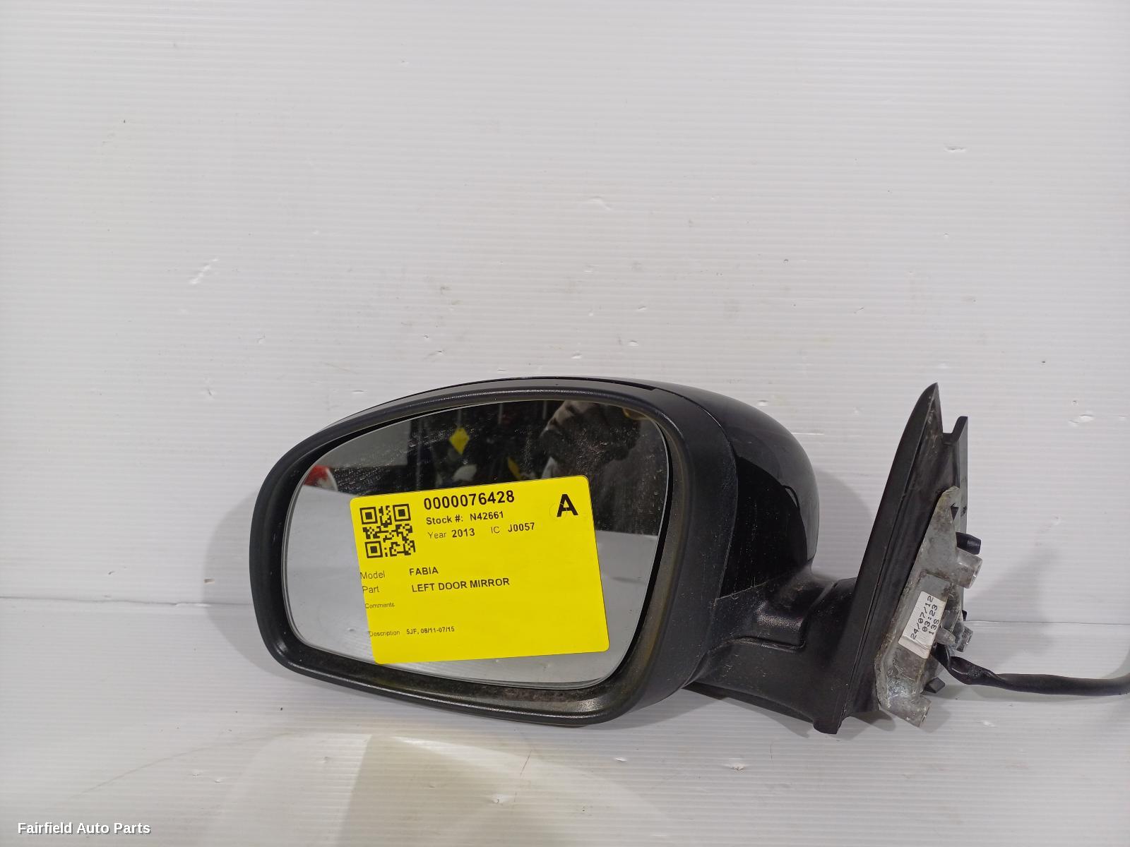 2011-2015 Skoda Fabia Left Door Mirror