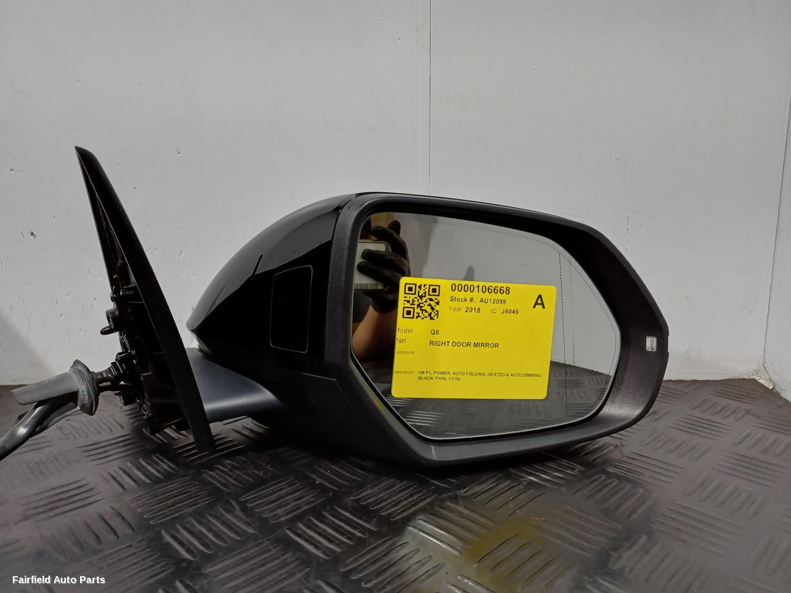 2018-2024 Audi Q8 Right Door Mirror