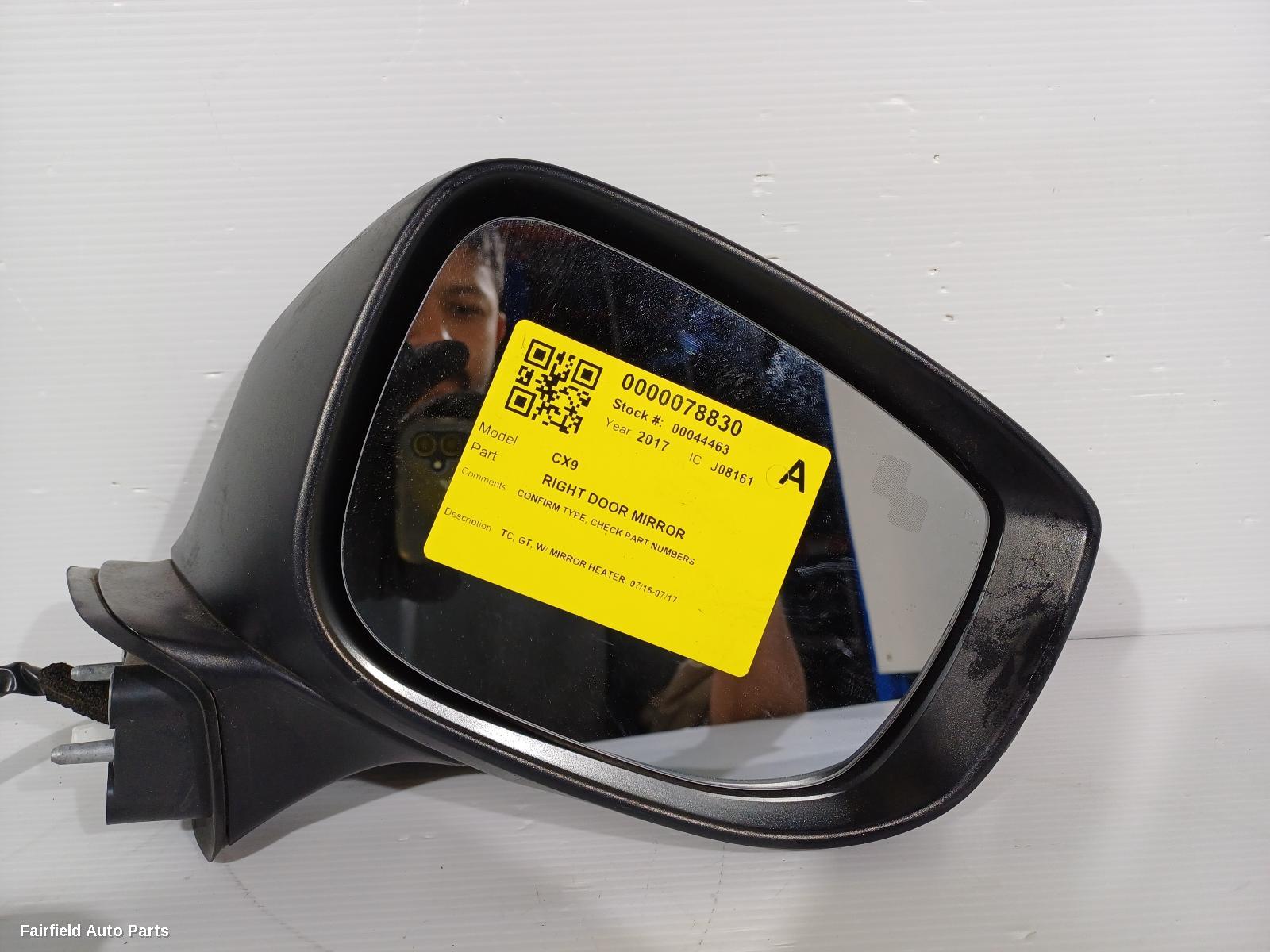 2017-2023 Mazda Cx9 Right Door Mirror