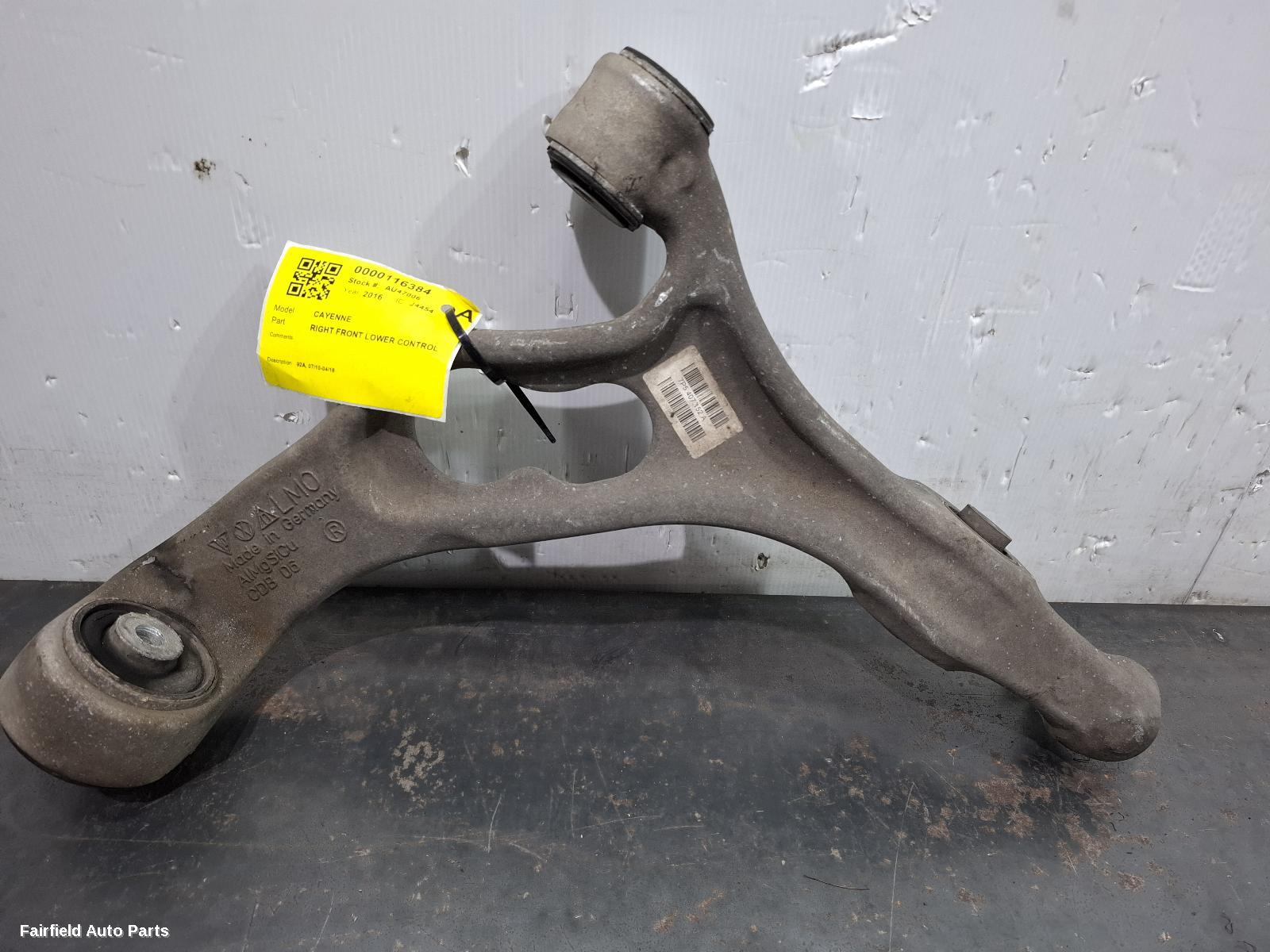 2010-2018 Porsche Cayenne Right Front Lower Control Arm