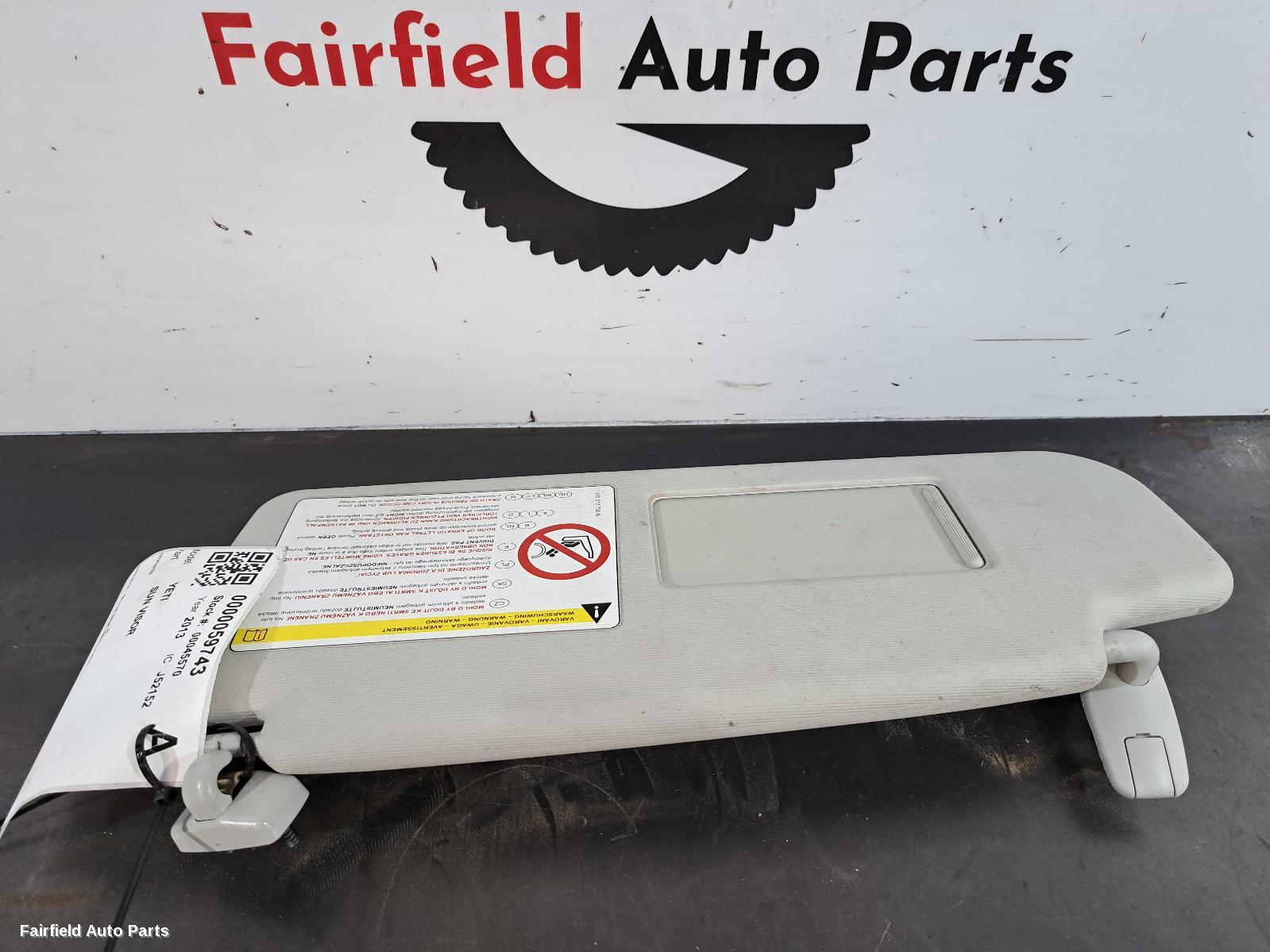 2011-2017 Skoda Yeti Sunvisor