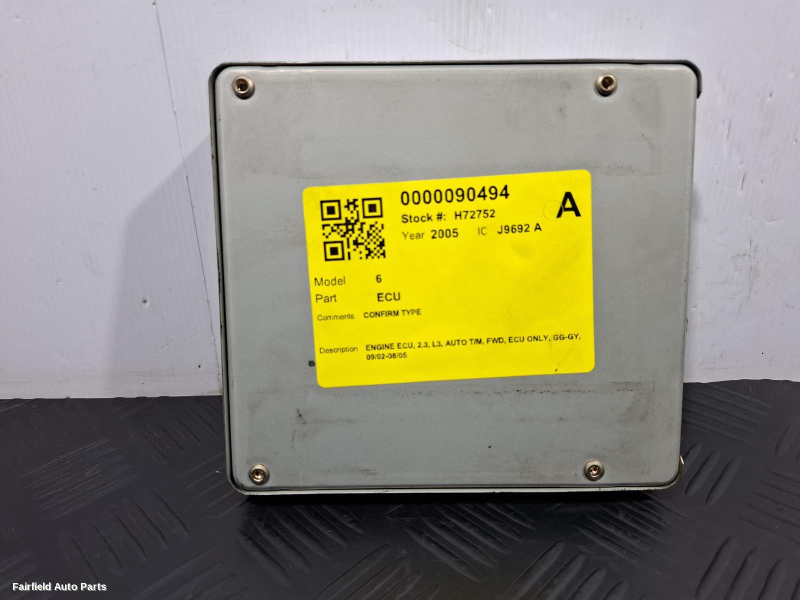 2002-2005 Mazda 6 Ecu