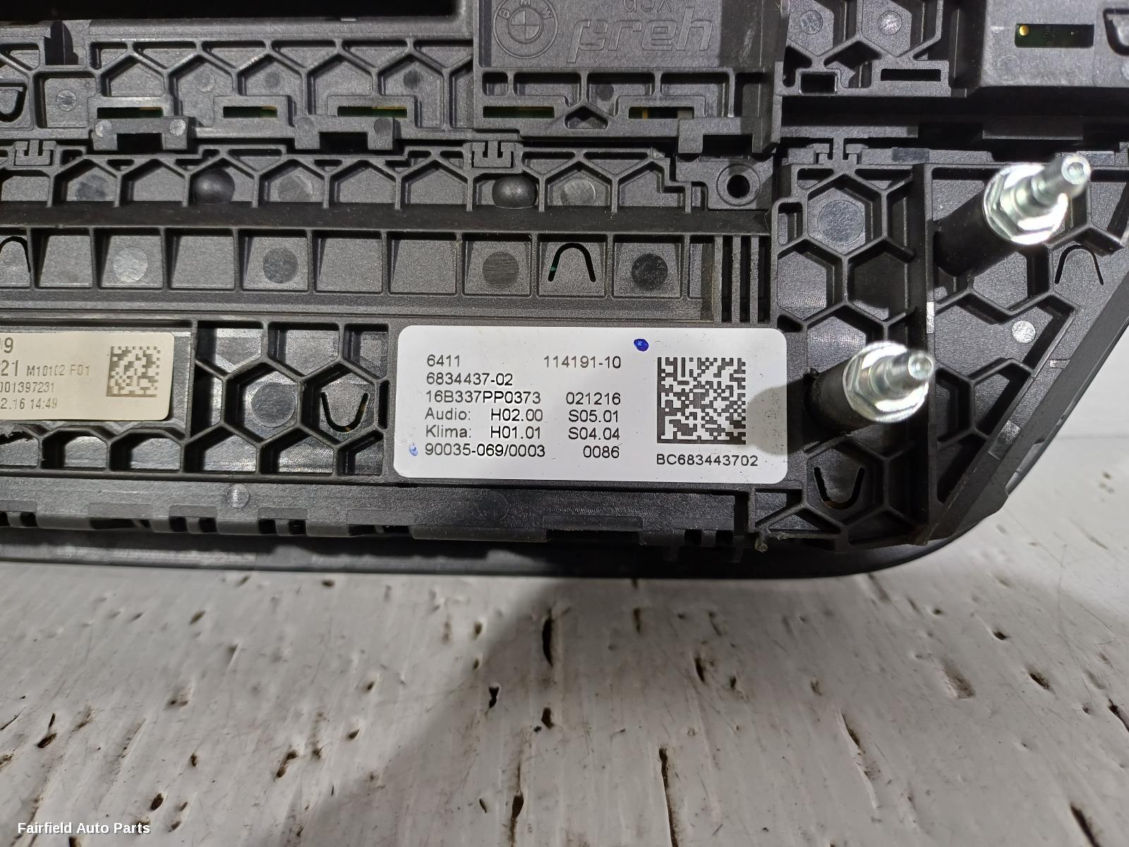 2017-2023 Bmw 5 Series Heater Ac Controls