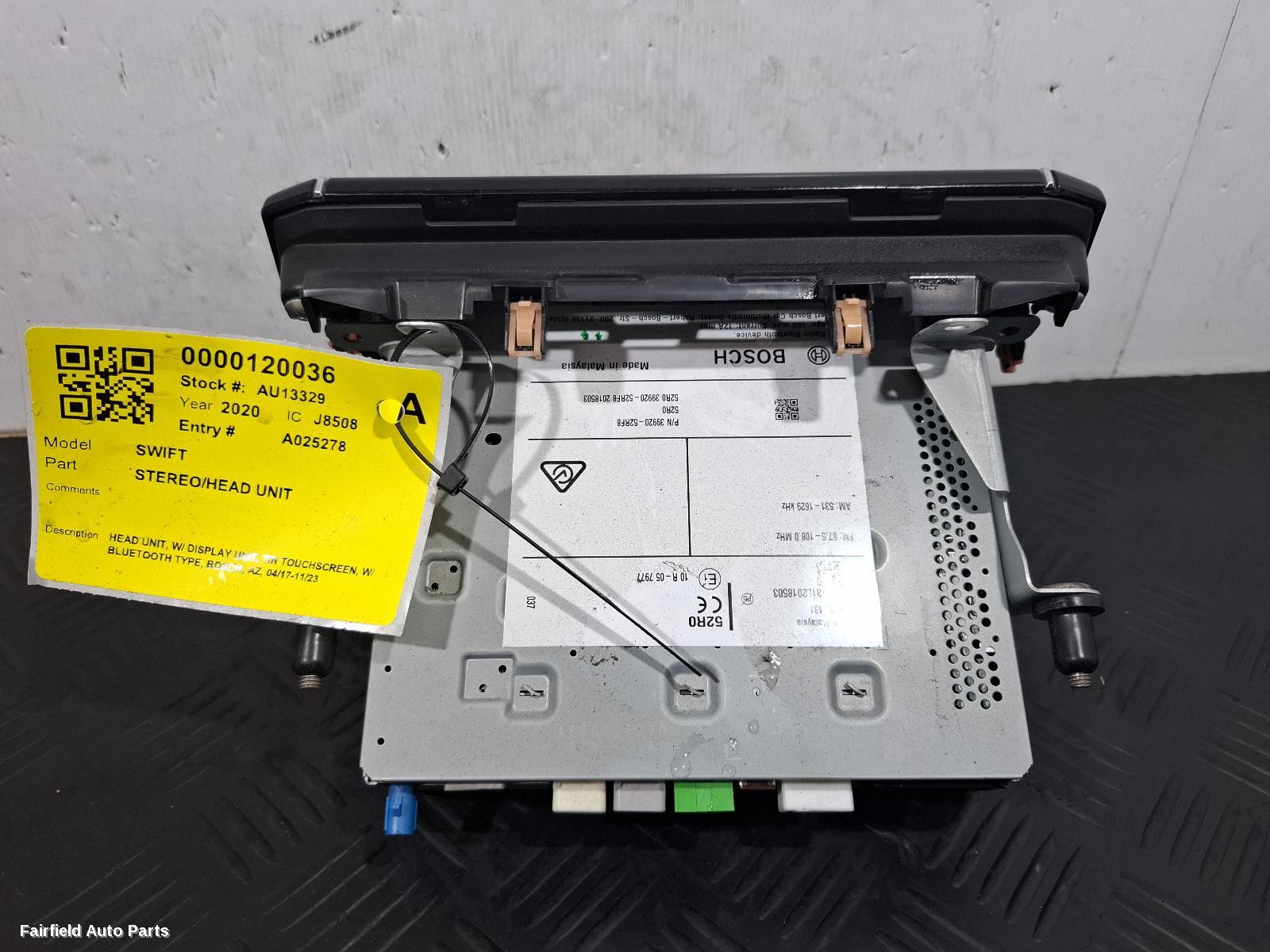 2017-2023 Suzuki Swift Radio Cd Dvd Sat Tv