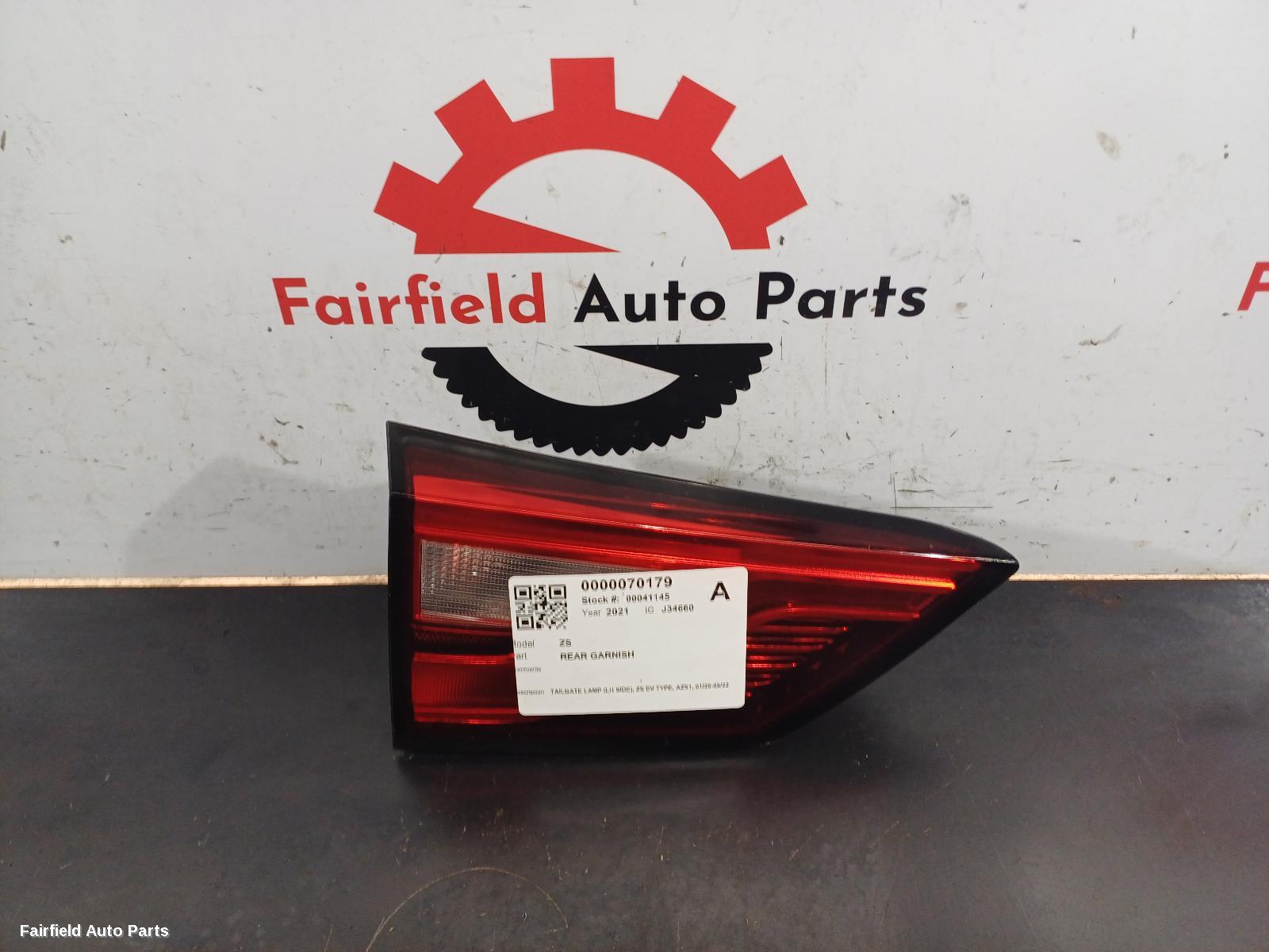 2020-2022 Mg Zs Rear Garnish