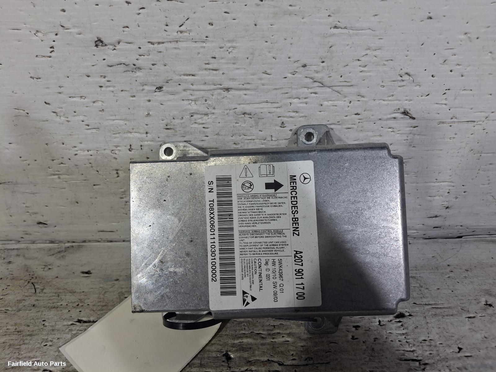 2009-2013 Mercedes E Class Airbag Module Sensor