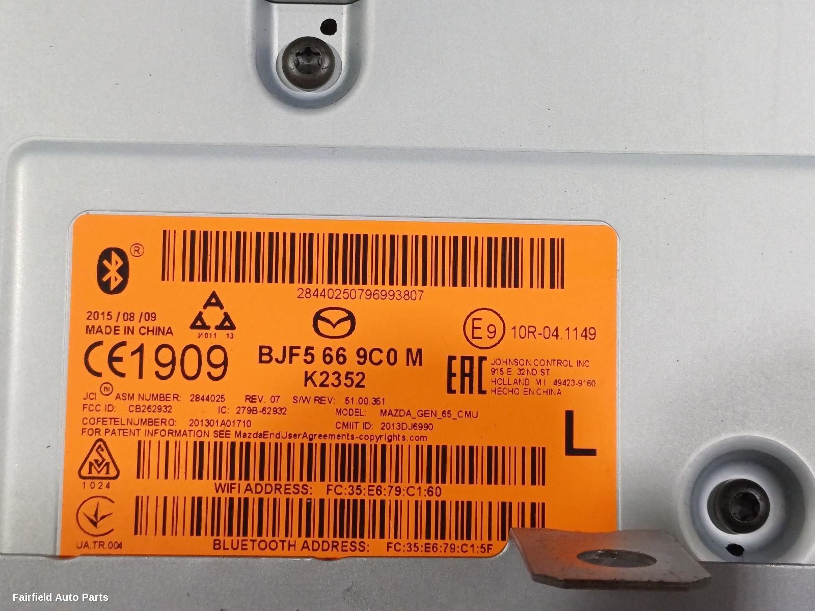 2013-2019 Mazda 3 Radio Cd Dvd Sat Tv
