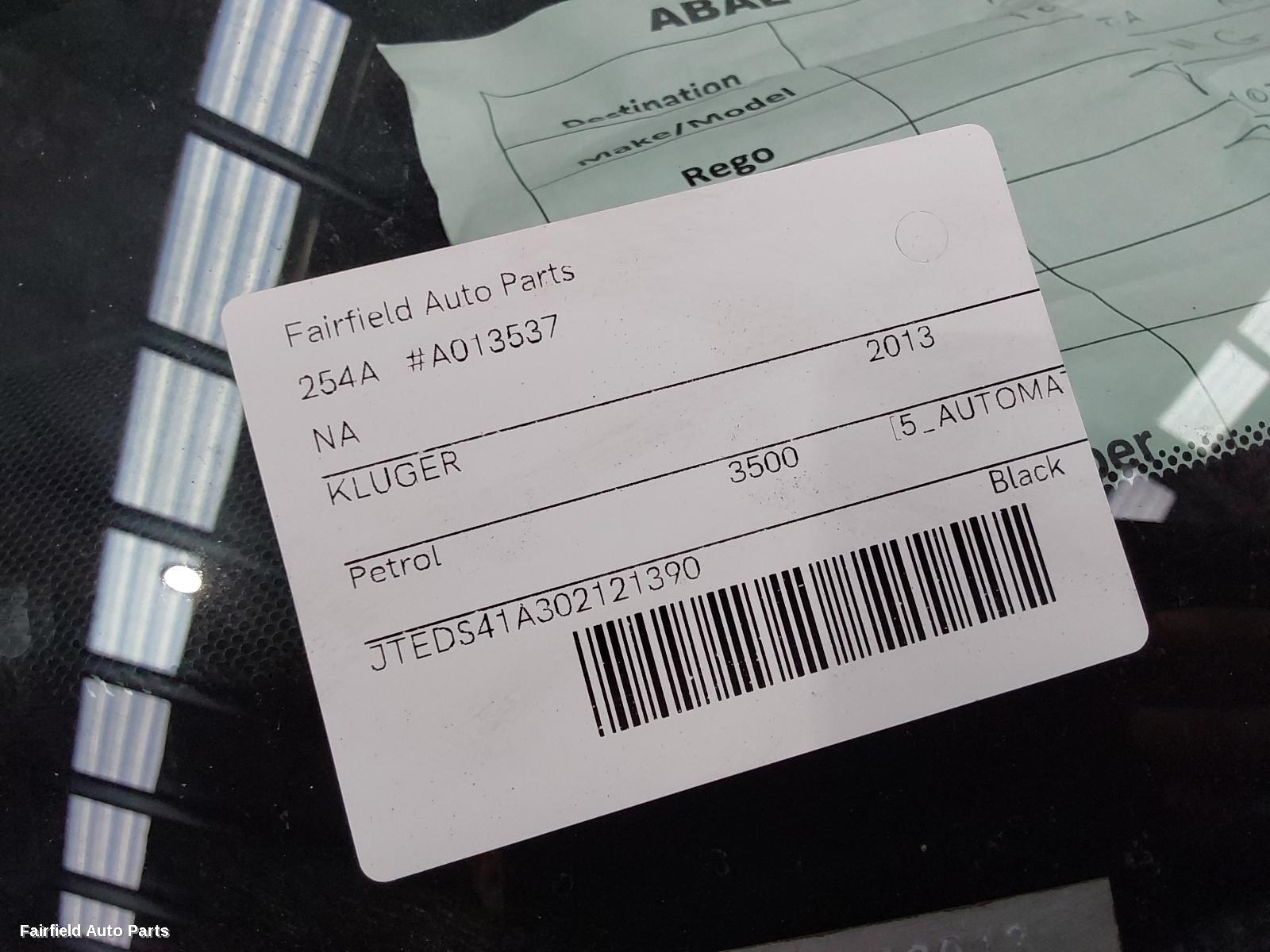 2013 Toyota Kluger Sunvisor