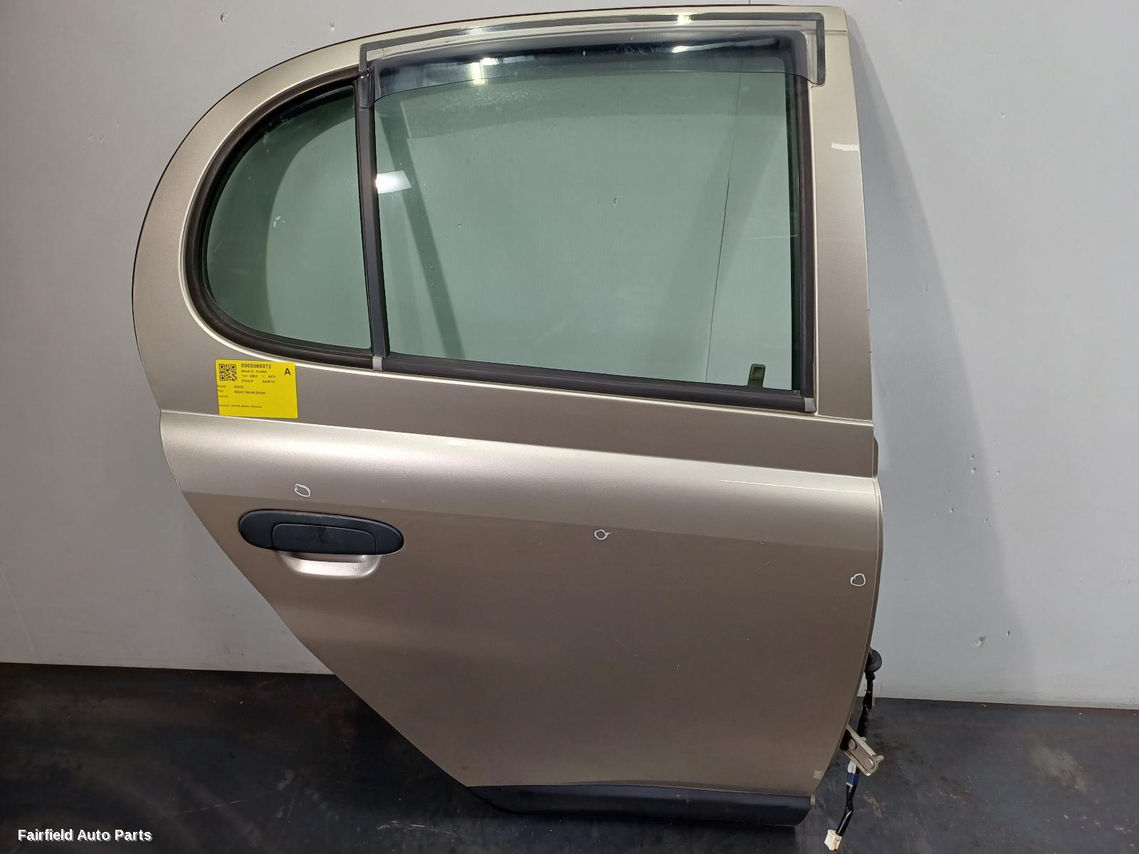 1999-2005 Toyota Echo Right Rear Door Sliding