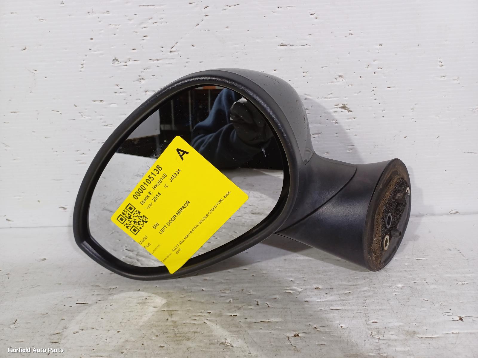 2008-2015 Fiat 500 Left Door Mirror