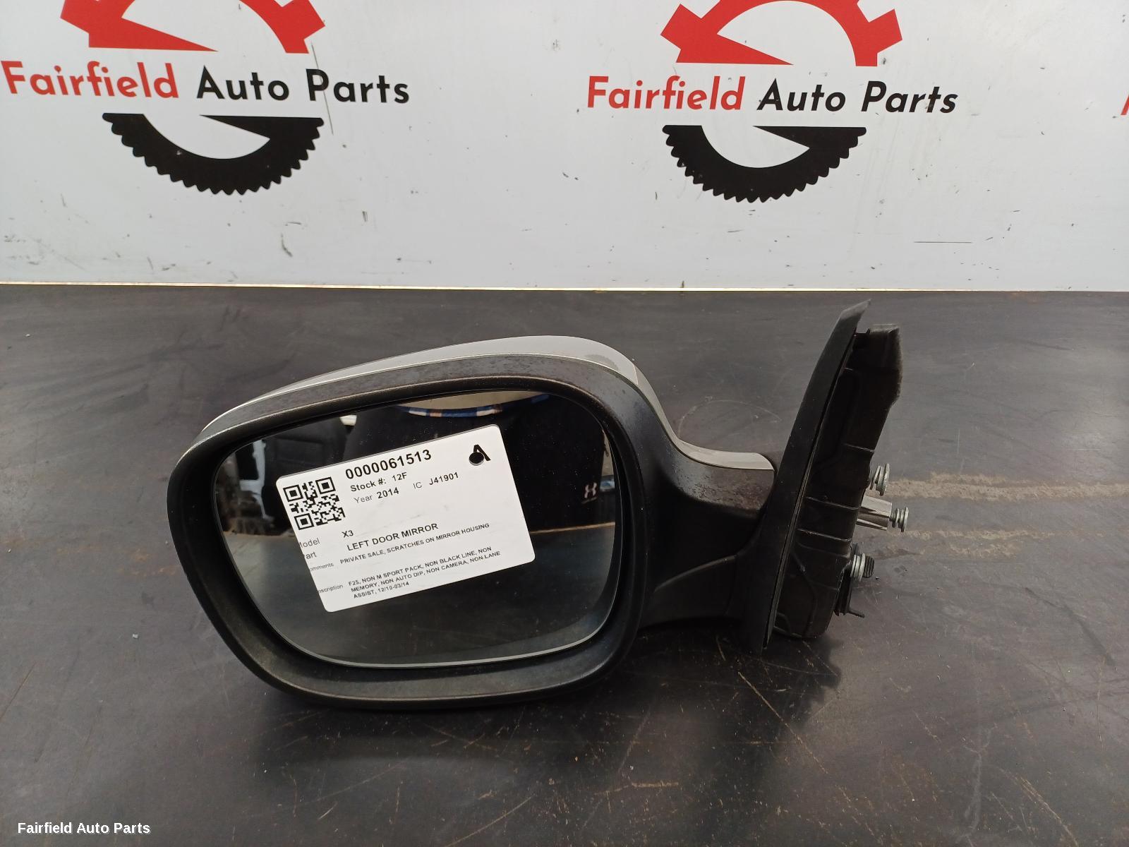 2010-2014 Bmw X3 Left Door Mirror