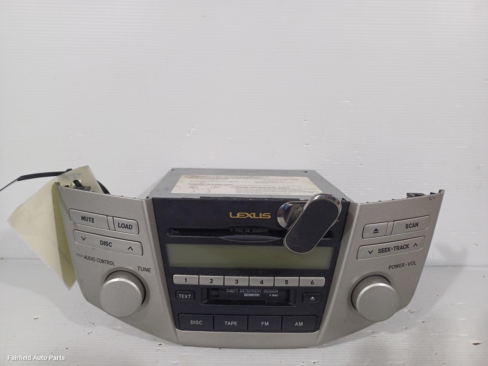2003-2005 Lexus Rx Series Radio Cd Dvd Sat Tv