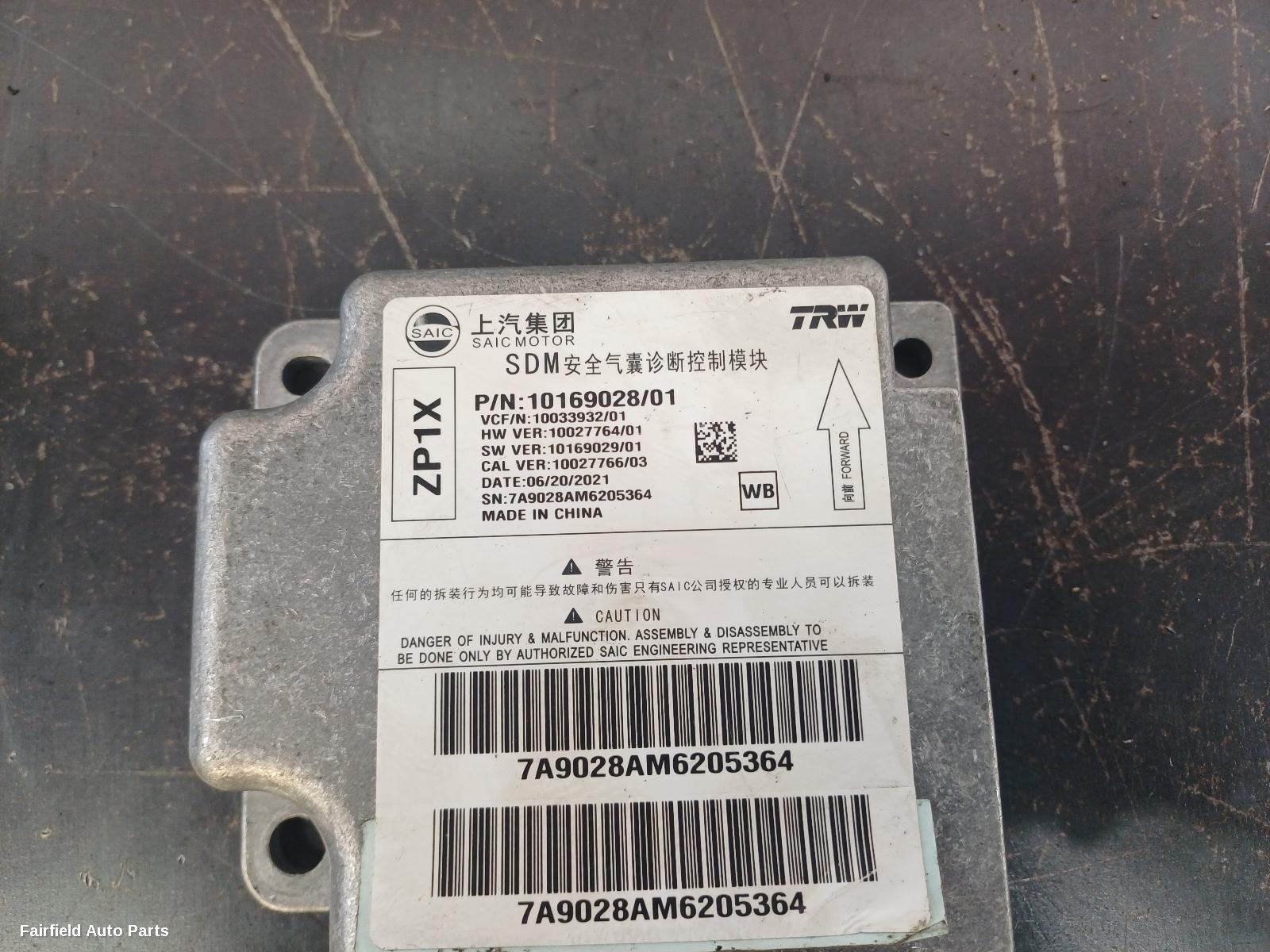 2018-2024 Mg Mg3 Airbag Module Sensor