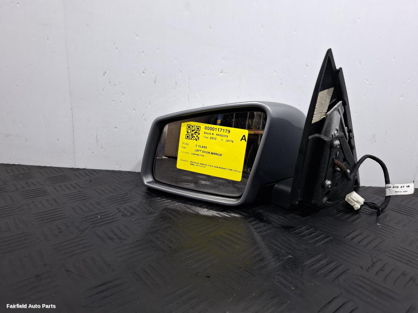 2011-2015 Mercedes C Class Left Door Mirror