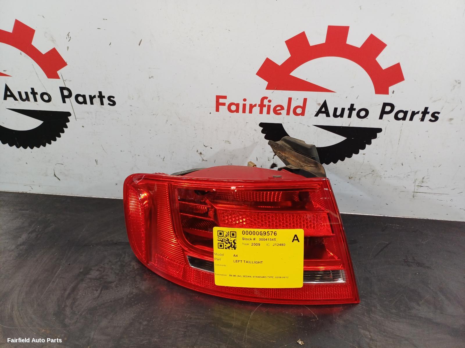 2008-2012 Audi A4 Left Taillight