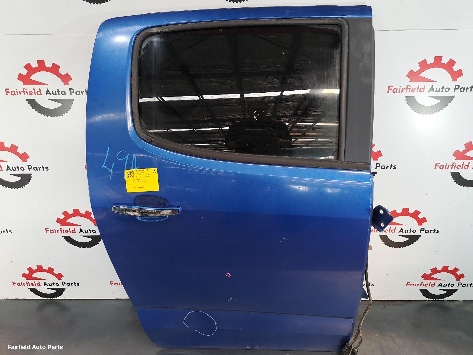 2016-2020 Holden Colorado Right Rear Door Sliding
