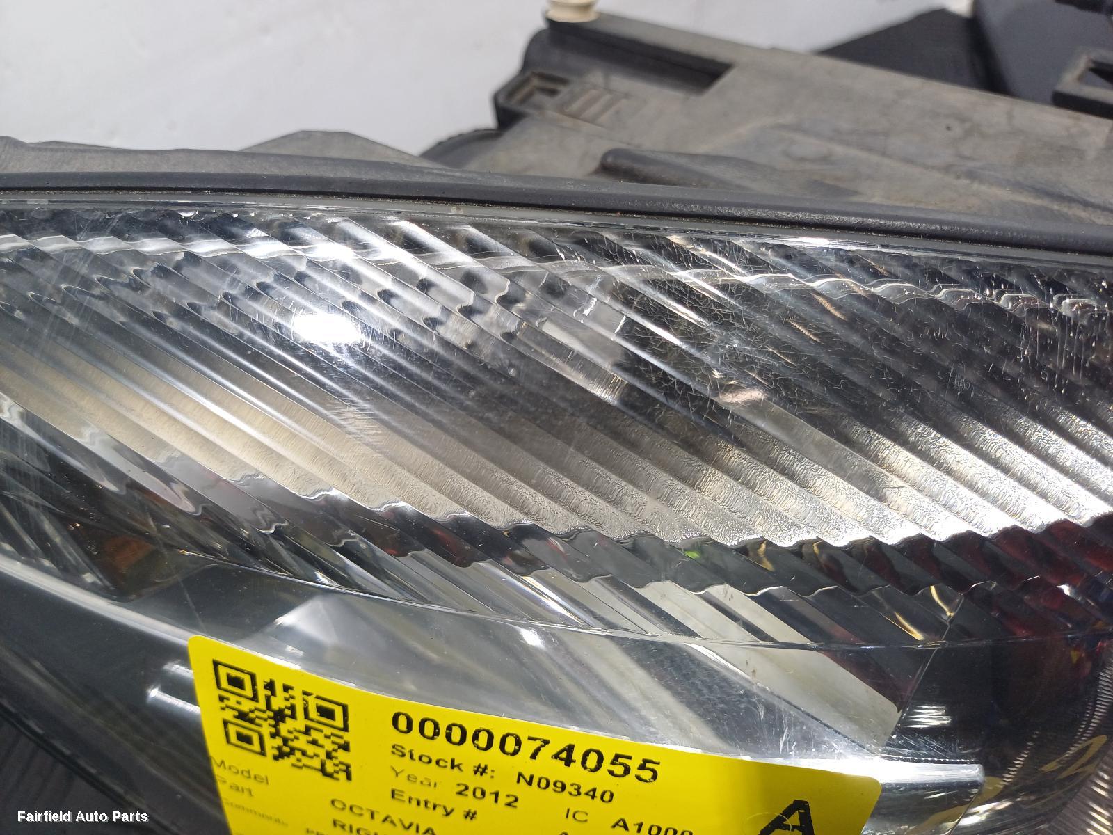 2008-2013 Skoda Octavia Right Headlamp