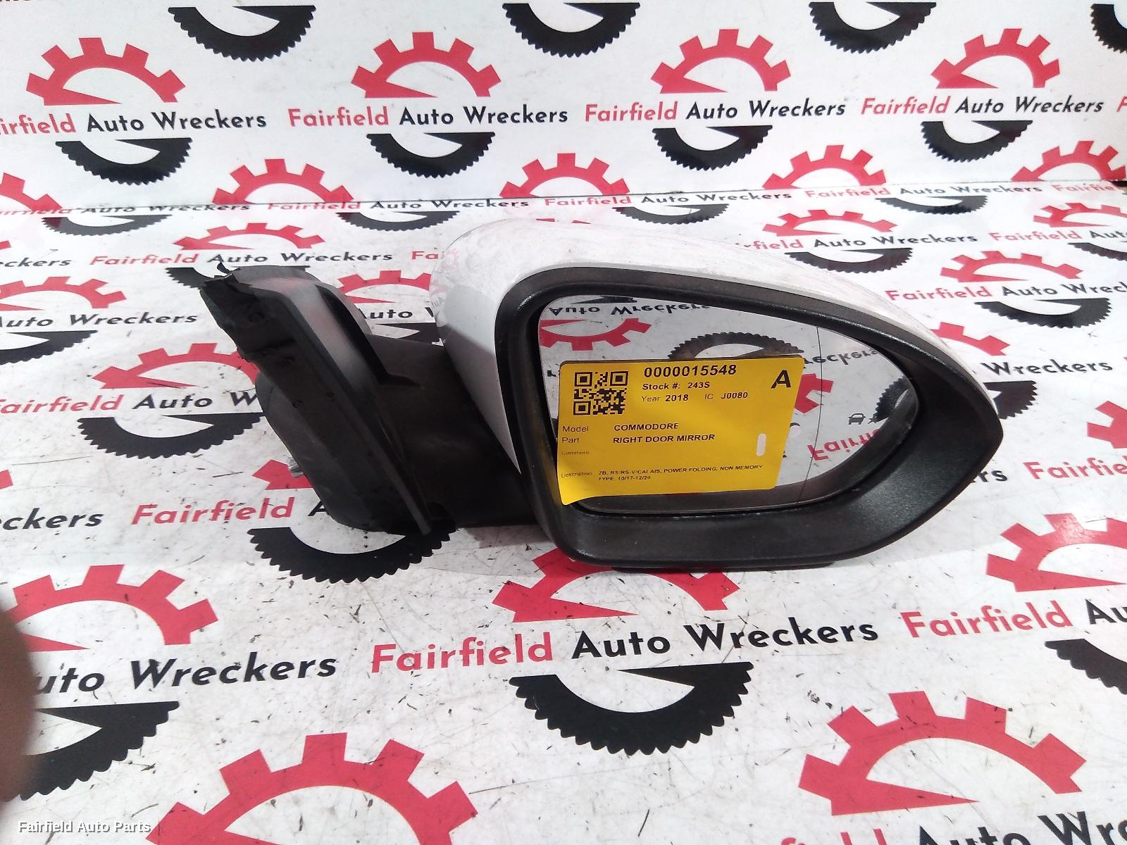 2017-2020 Holden Commodore Right Door Mirror