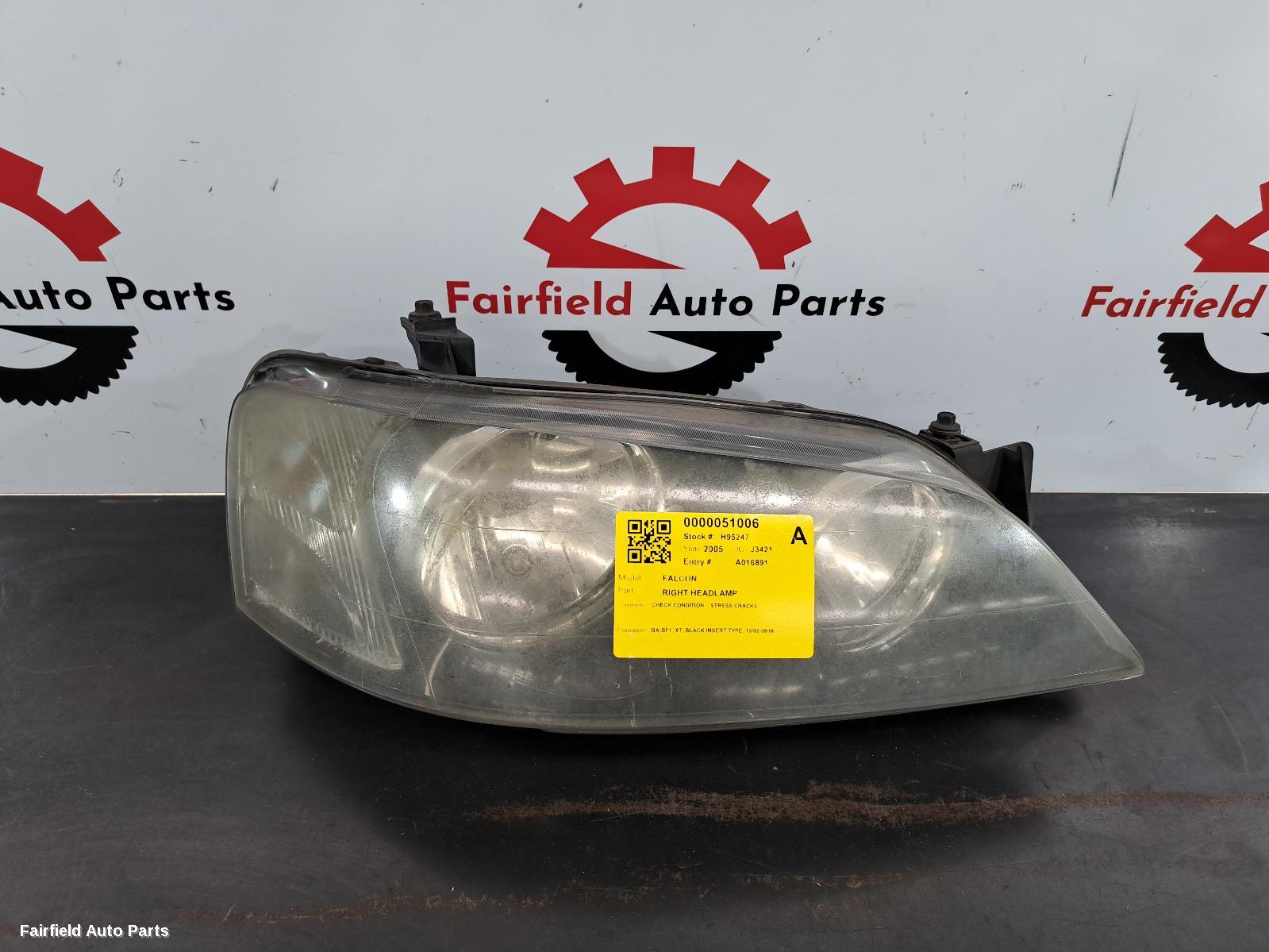 2002-2006 Ford Falcon Right Headlamp
