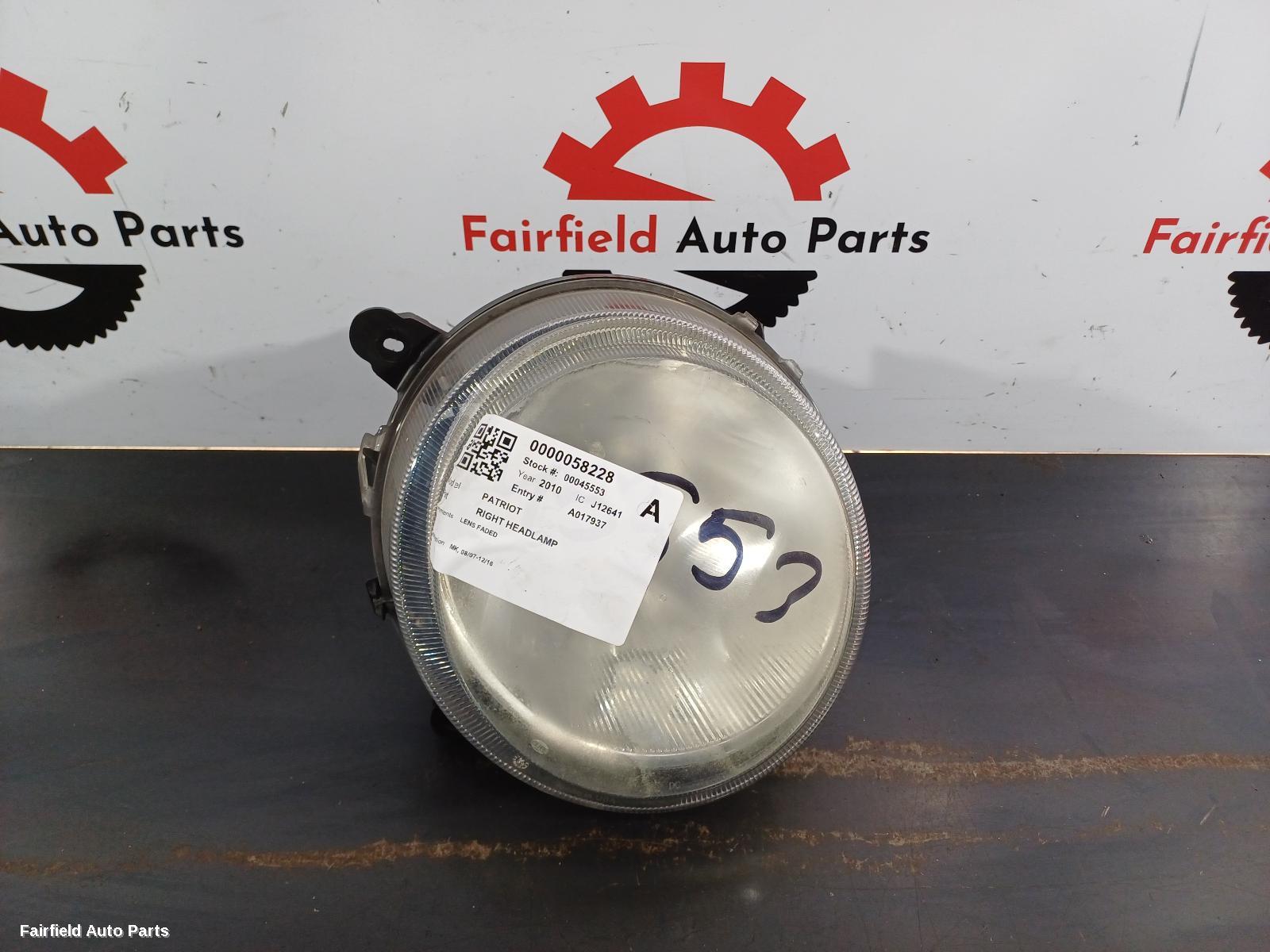 2007-2016 Jeep Patriot Right Headlamp