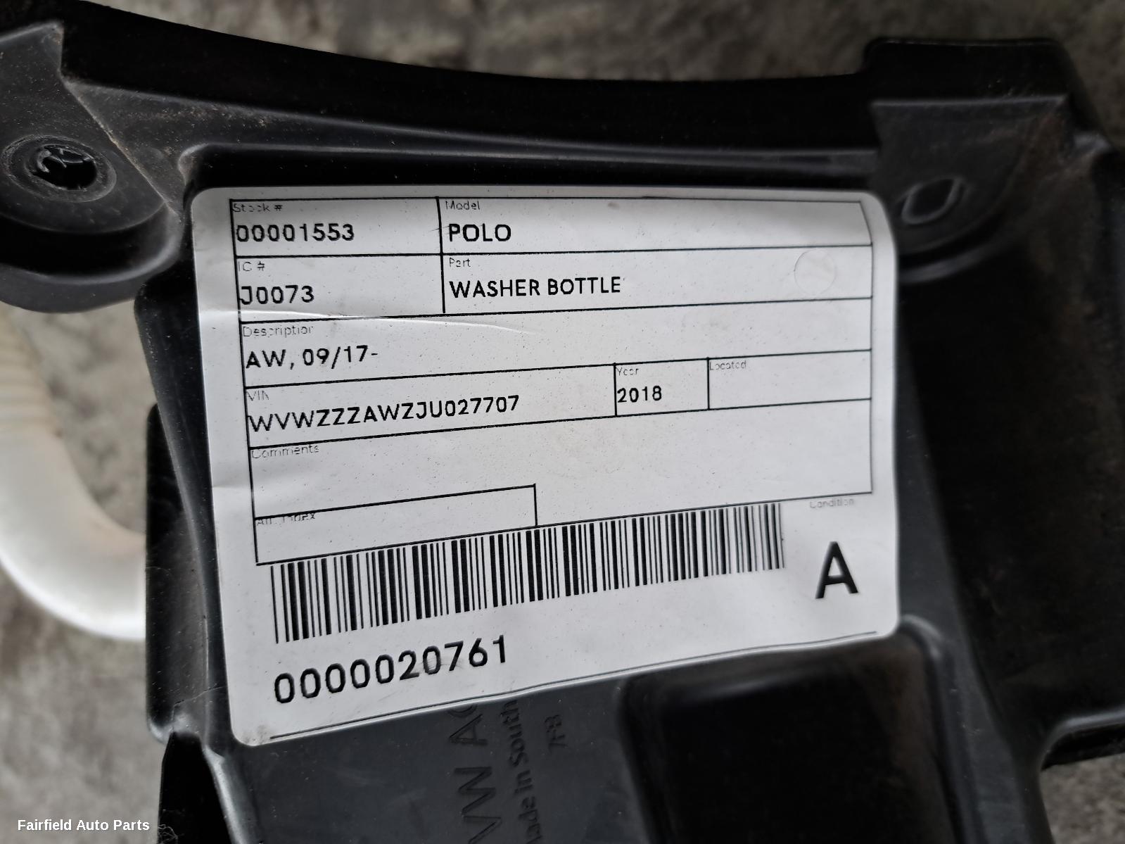 2017-2023 Volkswagen Polo Washer Bottle