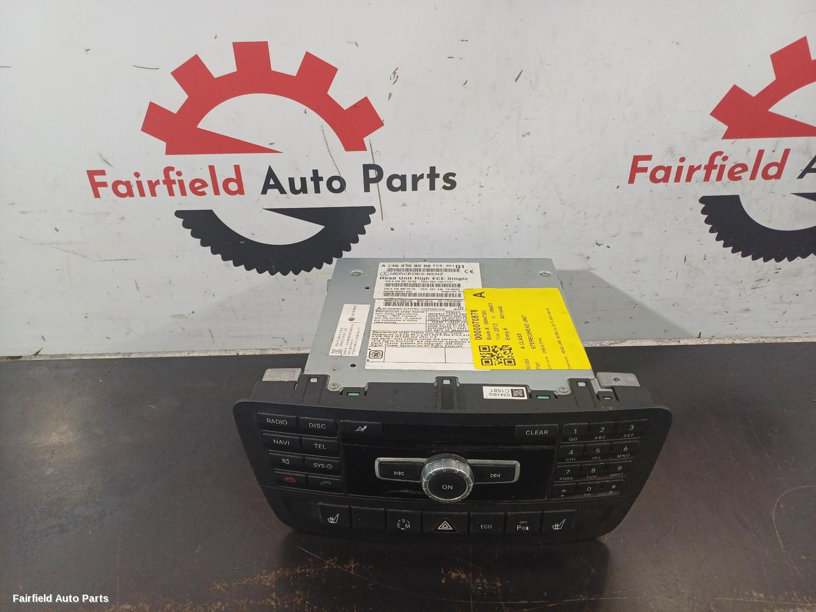 2012-2018 Mercedes A Class Radio Cd Dvd Sat Tv