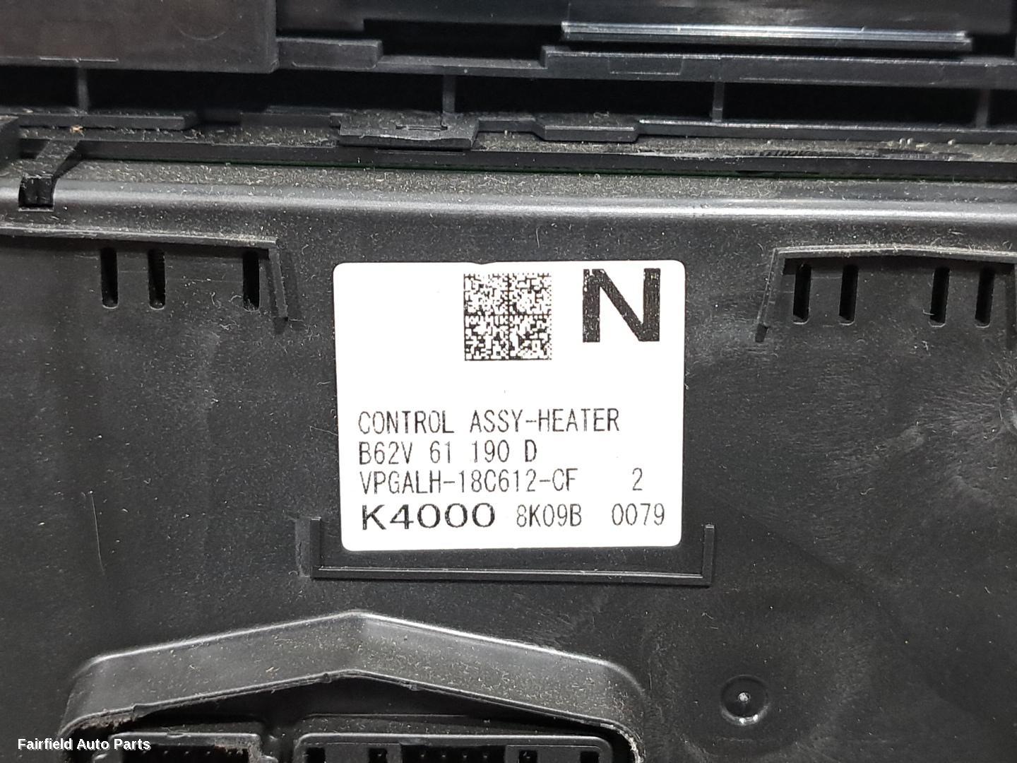2016-2019 Mazda 3 Heater Ac Controls