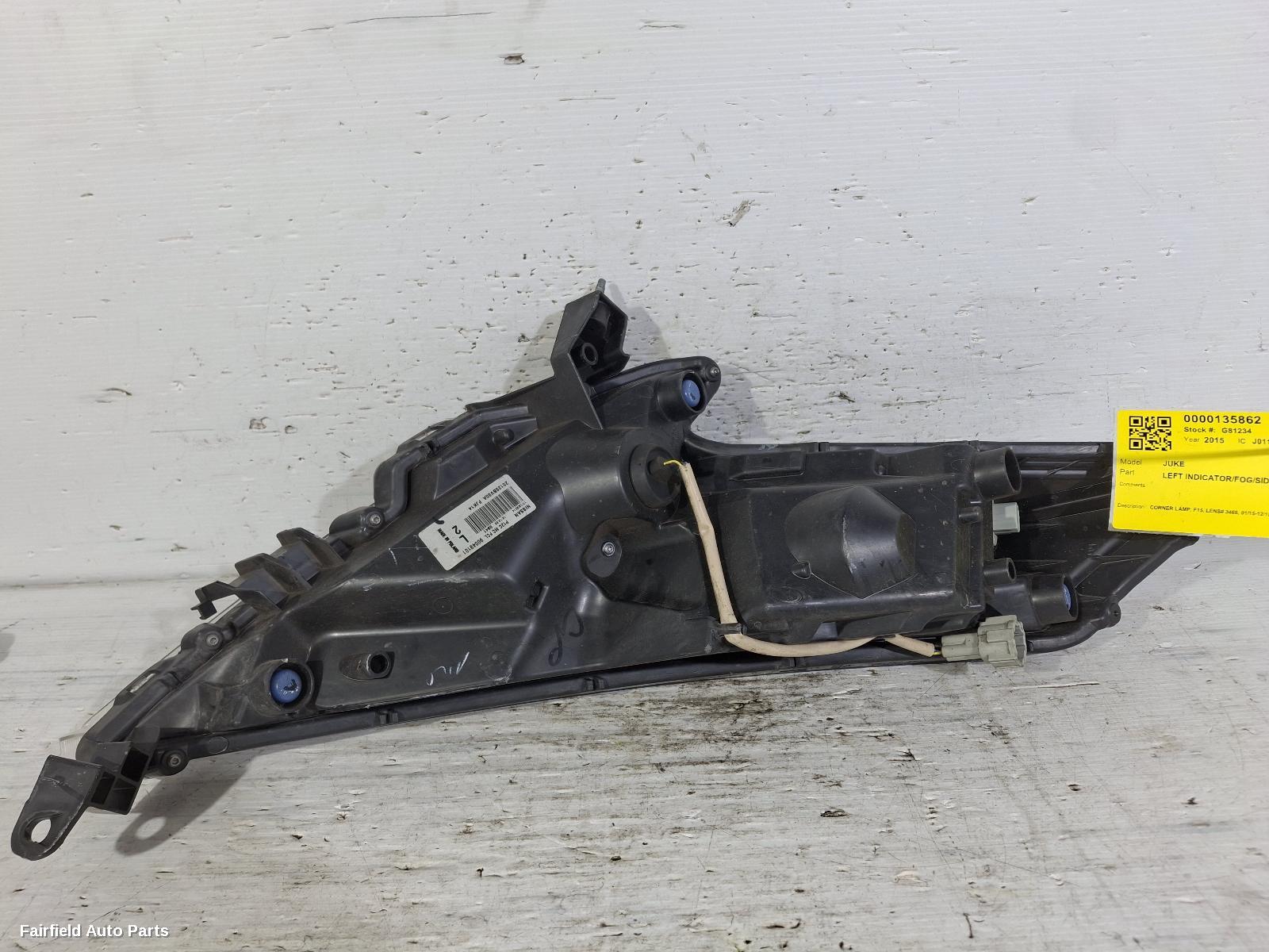 2015-2019 Nissan Juke Left Indicator Fog Side