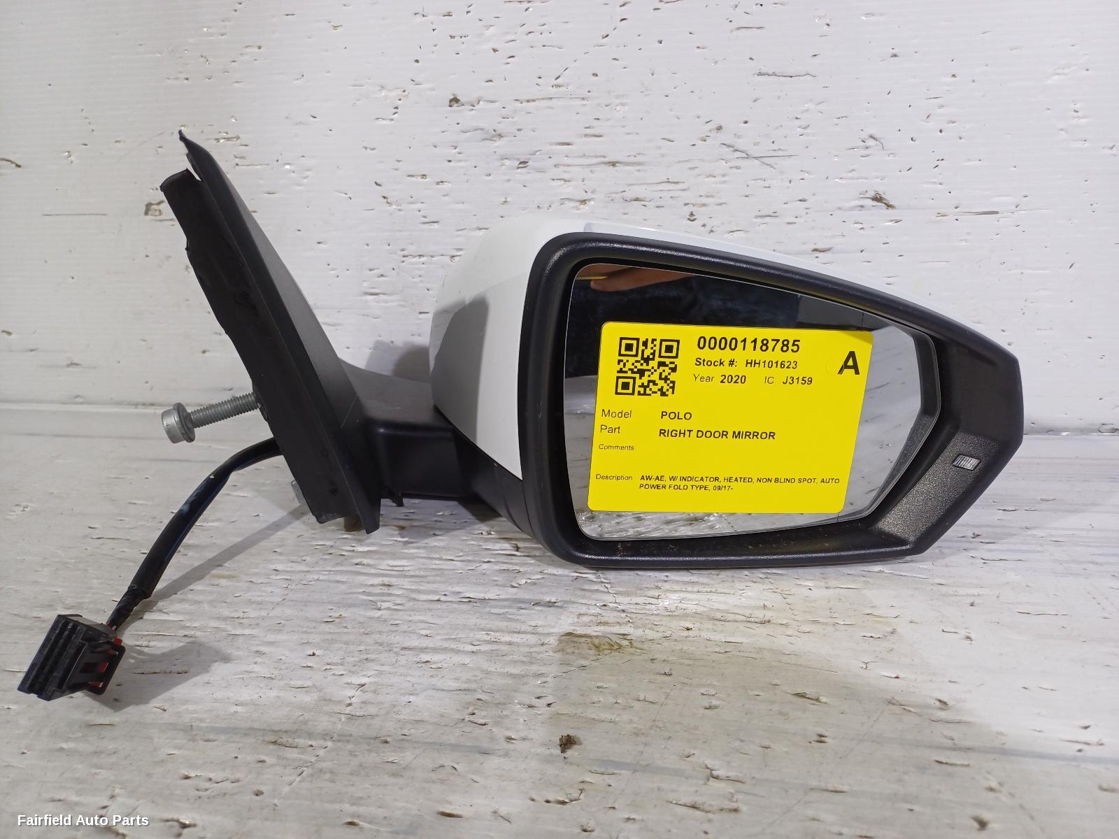 2017-2025 Volkswagen Polo Right Door Mirror
