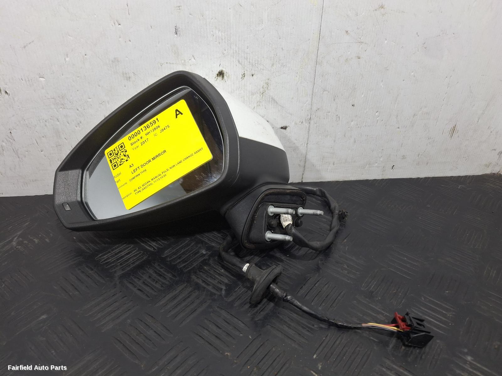 2016-2020 Audi A3 Left Door Mirror
