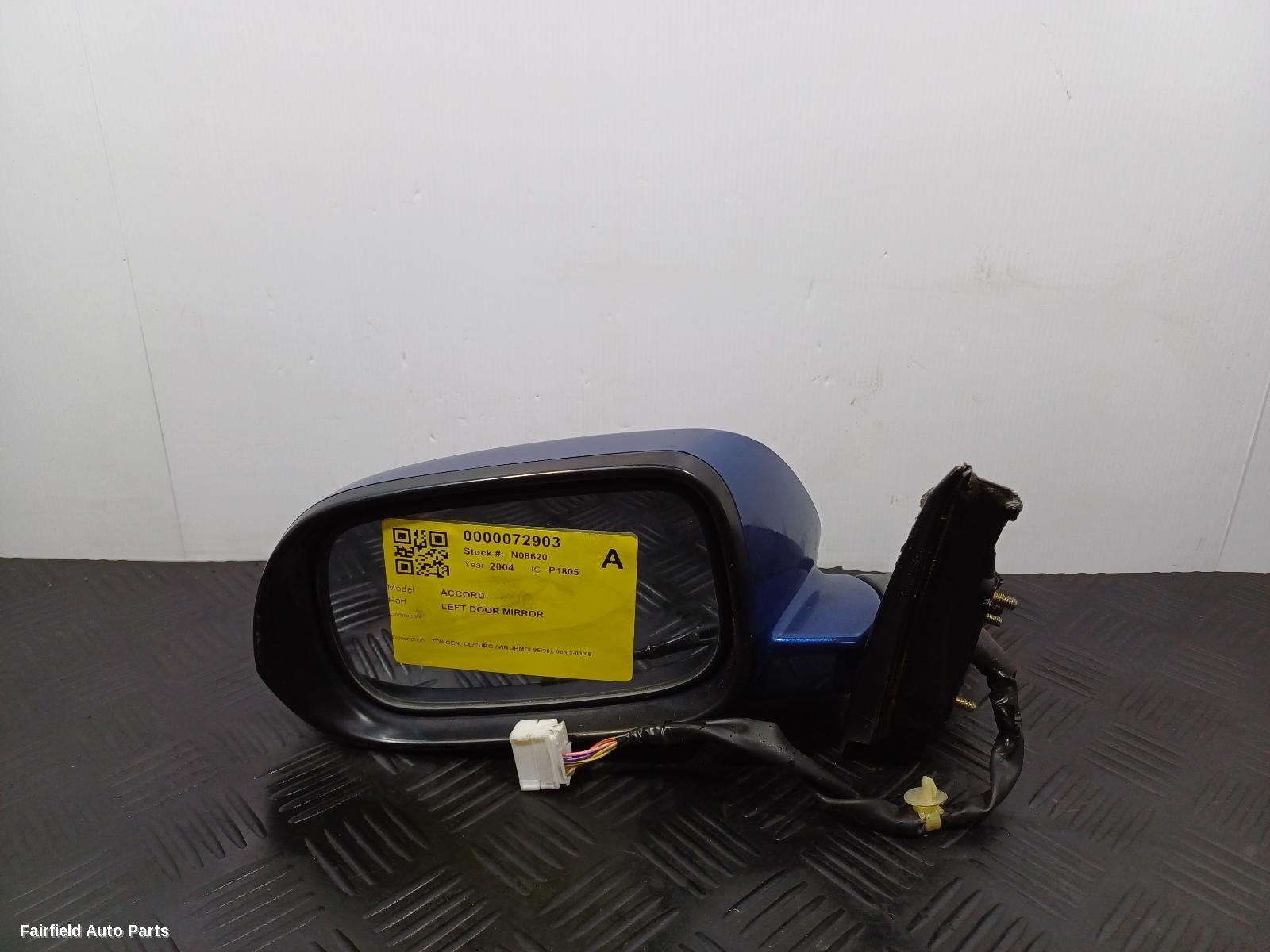 2003-2008 Honda Accord Left Door Mirror